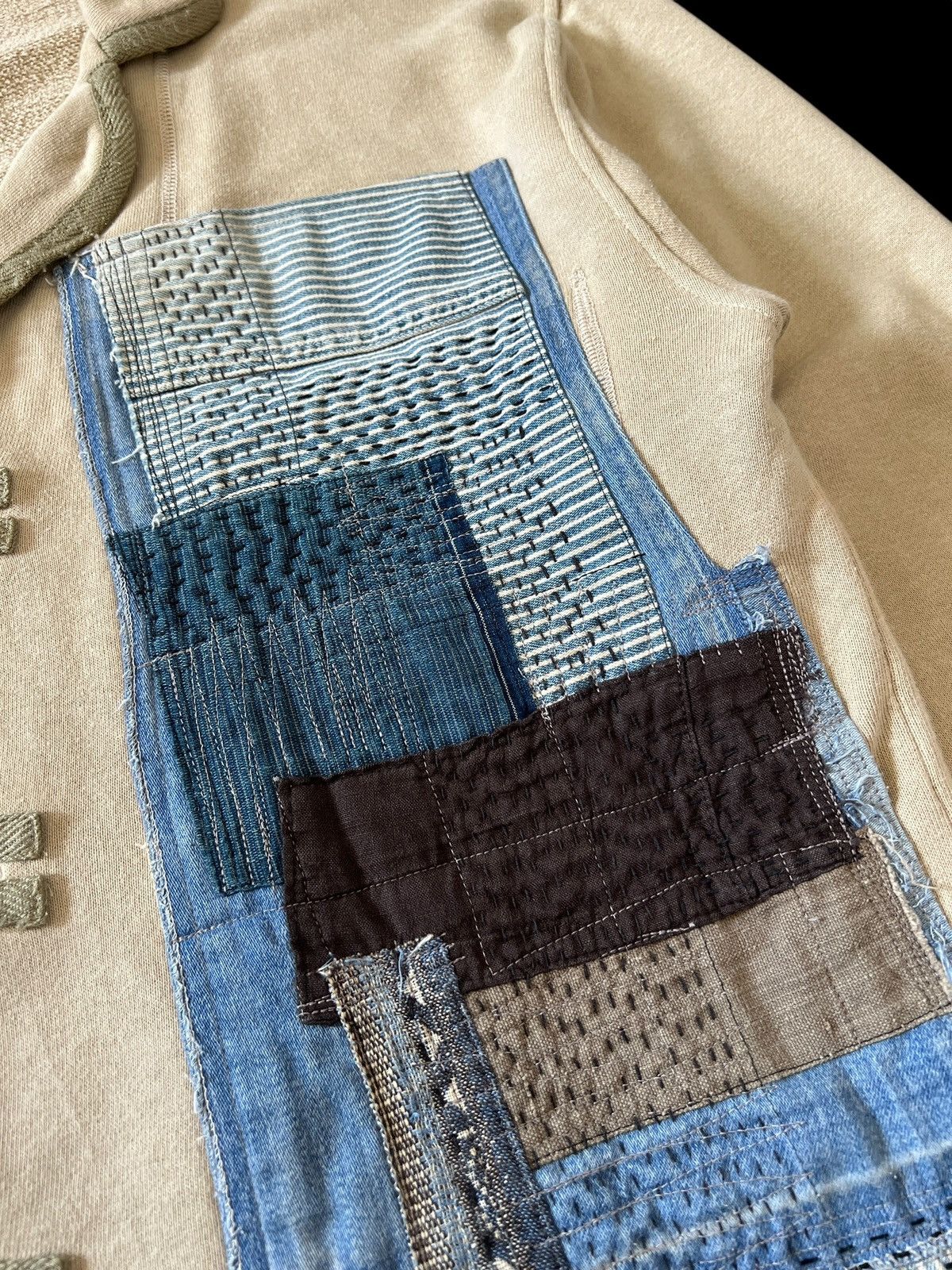 Marithe + Francois Girbaud Vintage Closed MFG Custom Sashiko Stitching Cardigan Size US L / EU 52-54 / 3 - 6 Thumbnail