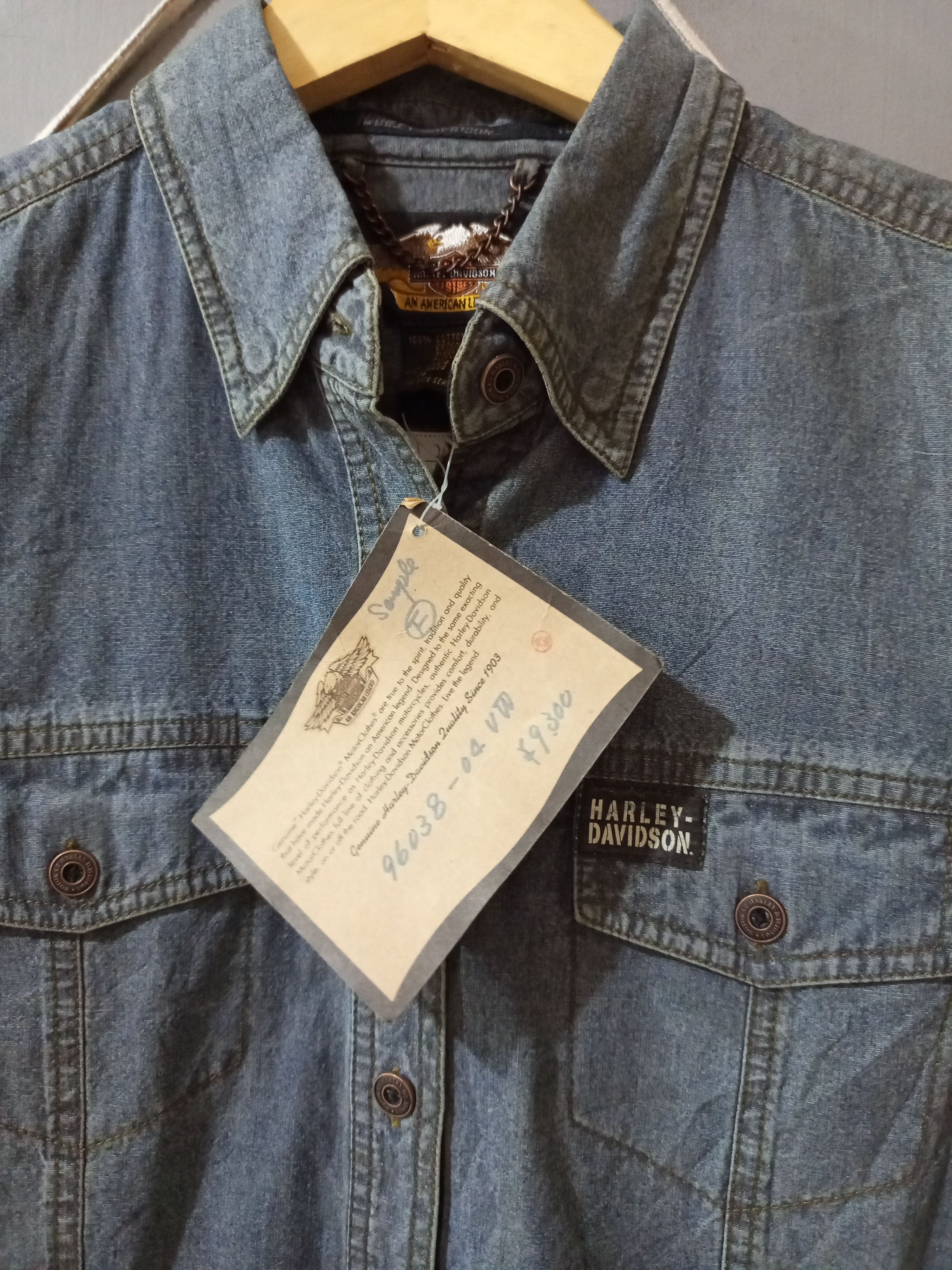 Harley Davidson 2003 Harley Davidson Show Sample Denim Shirt Size M / US 6-8 / IT 42-44 - 8 Thumbnail