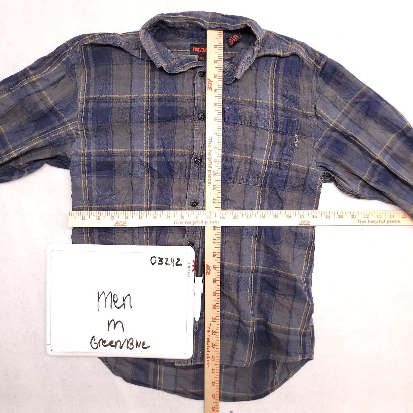 Wolverine Wolverine Madras Flannel Casual Shirt Mens Size Medium Blue Size US M / EU 48-50 / 2 - 6 Thumbnail