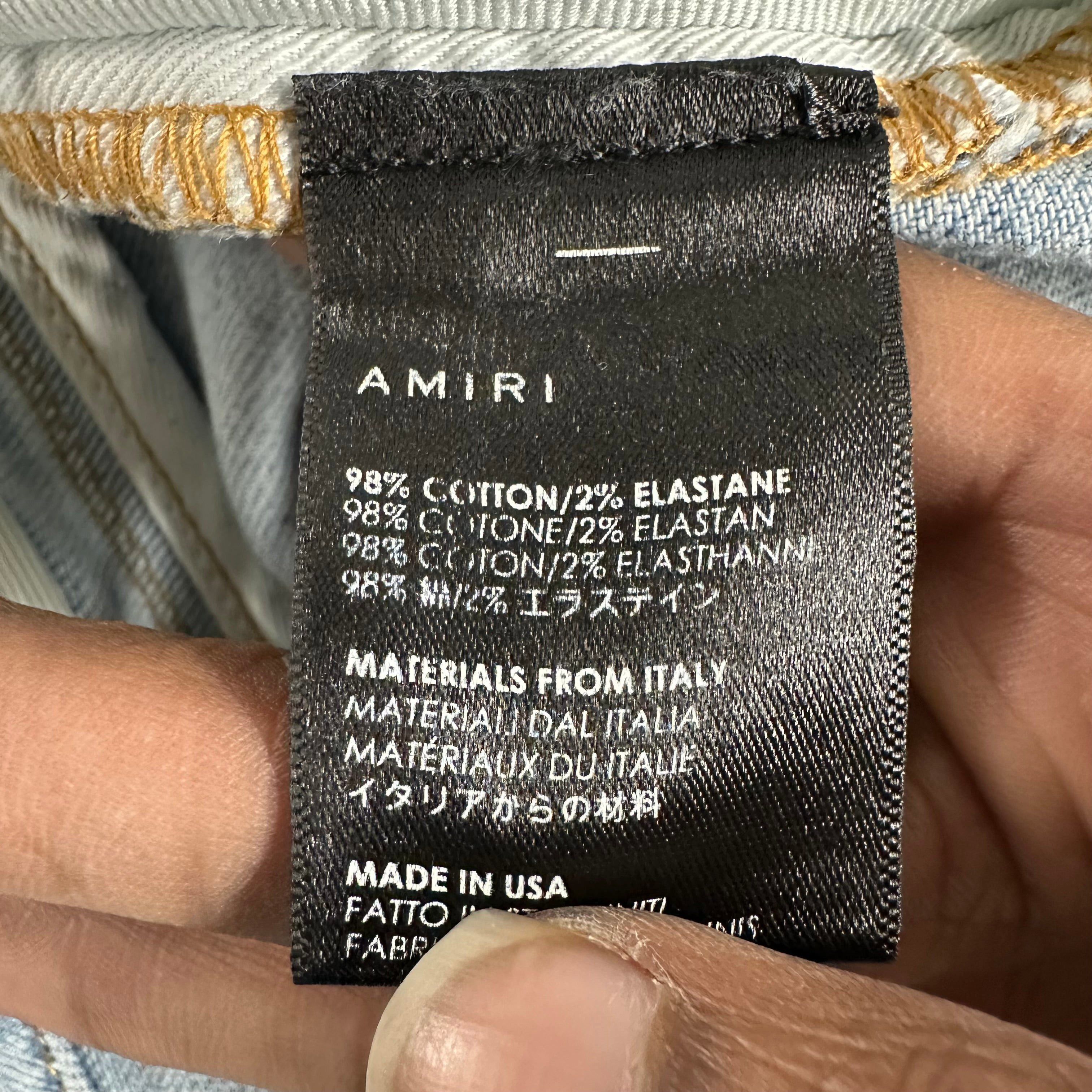 Amiri Amiri MX1 Black White Tie Dye Blue Denim Jeans Sz 34 Size US 34 / EU 50 - 5 Thumbnail