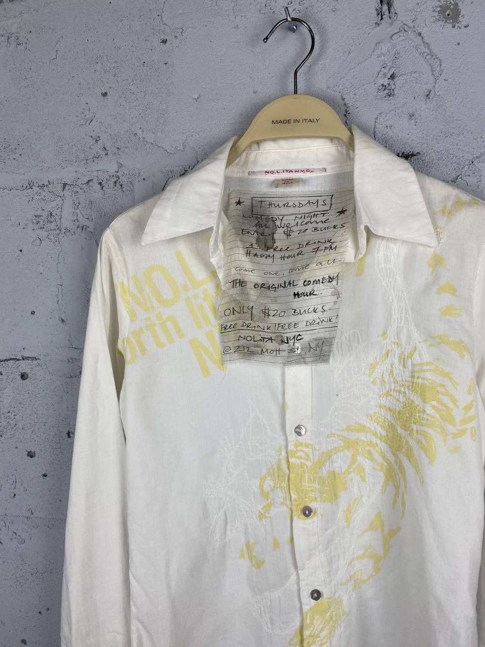 Japanese Brand Avantgarde Nolita N.Y.C Embroidered Printed Shirt Size S / US 4 / IT 40 - 1 Thumbnail