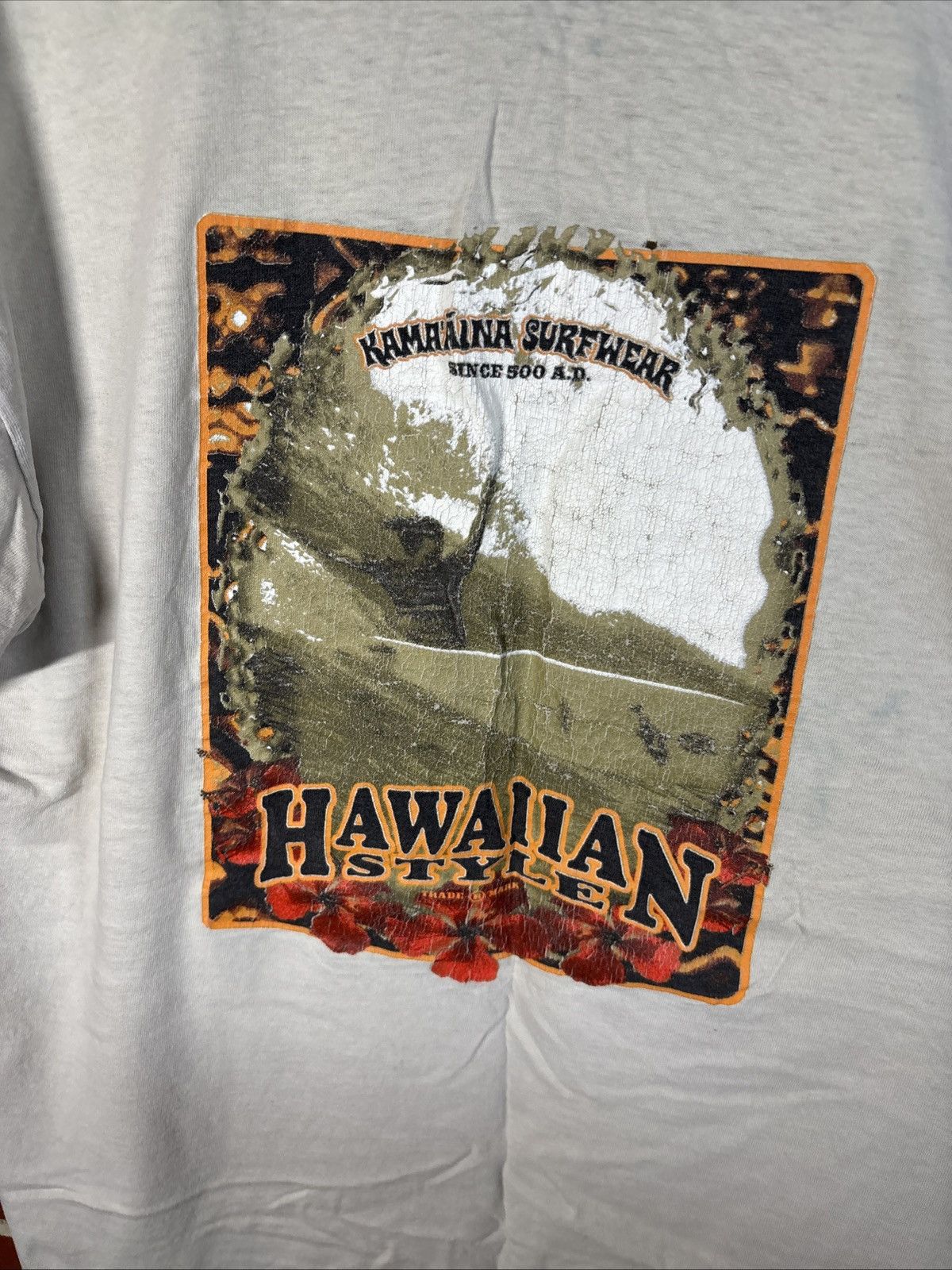 Other Vintage 90s Hawaiian Style Shirt Thrashed Surfwear USA Large Size US M / EU 48-50 / 2 - 8 Thumbnail