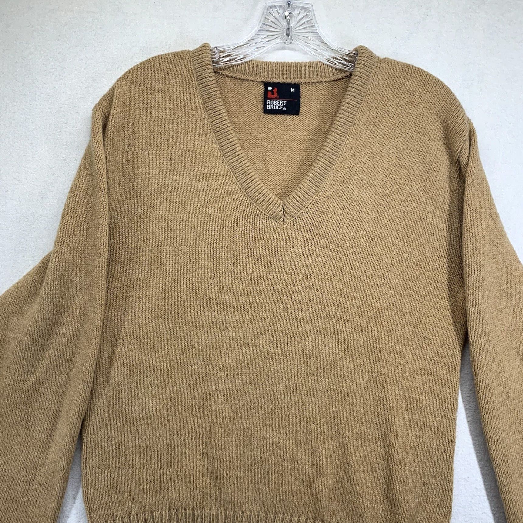 Vintage VINTAGE Robert Bruce Wool Blend Sweater Medium V-Neck Pullover Brown Casual Mens Size US M / EU 48-50 / 2 - 6 Thumbnail