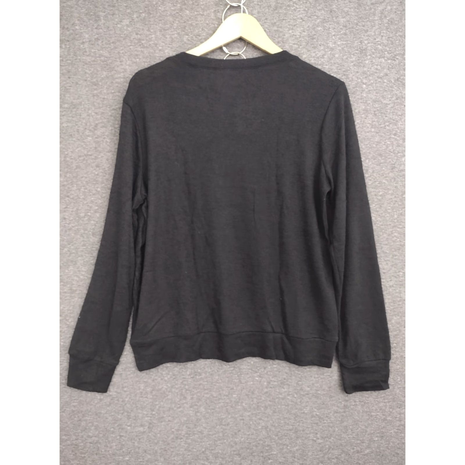 Vintage Women’s Christmas Sweatshirt Long Sleeve M Black Graphic Print Crew Neck Pullover Comfort Casual Modern Holiday Wear Womens Size M / US 6-8 / IT 42-44 - 2 Thumbnail
