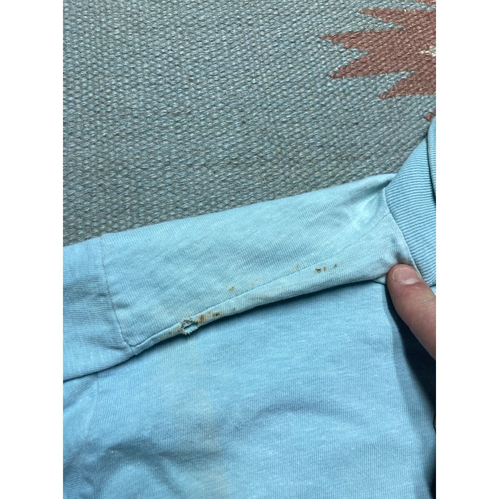 Vintage VINTAGE Mayo Spruce Long Sleeve Polo Shirt Turtleneck Blue 60s Cotton Men M Regular 60s Shirt Mens Size US M / EU 48-50 / 2 - 6 Thumbnail