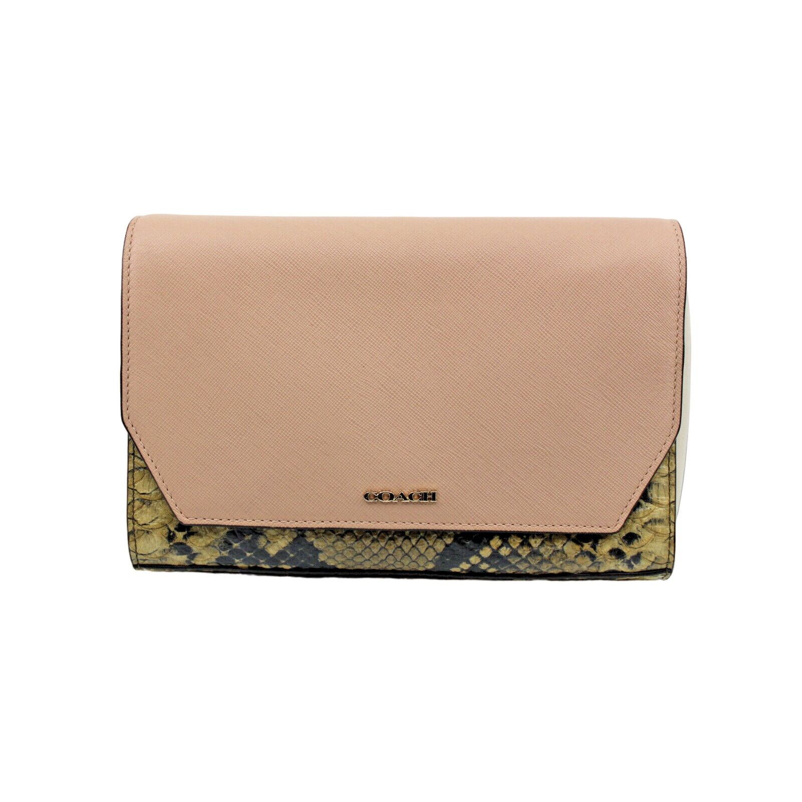Coach NWoT COACH Pink Leather Snake Embossed Crossbody Clutch Bag Size ONE SIZE - 3 Thumbnail