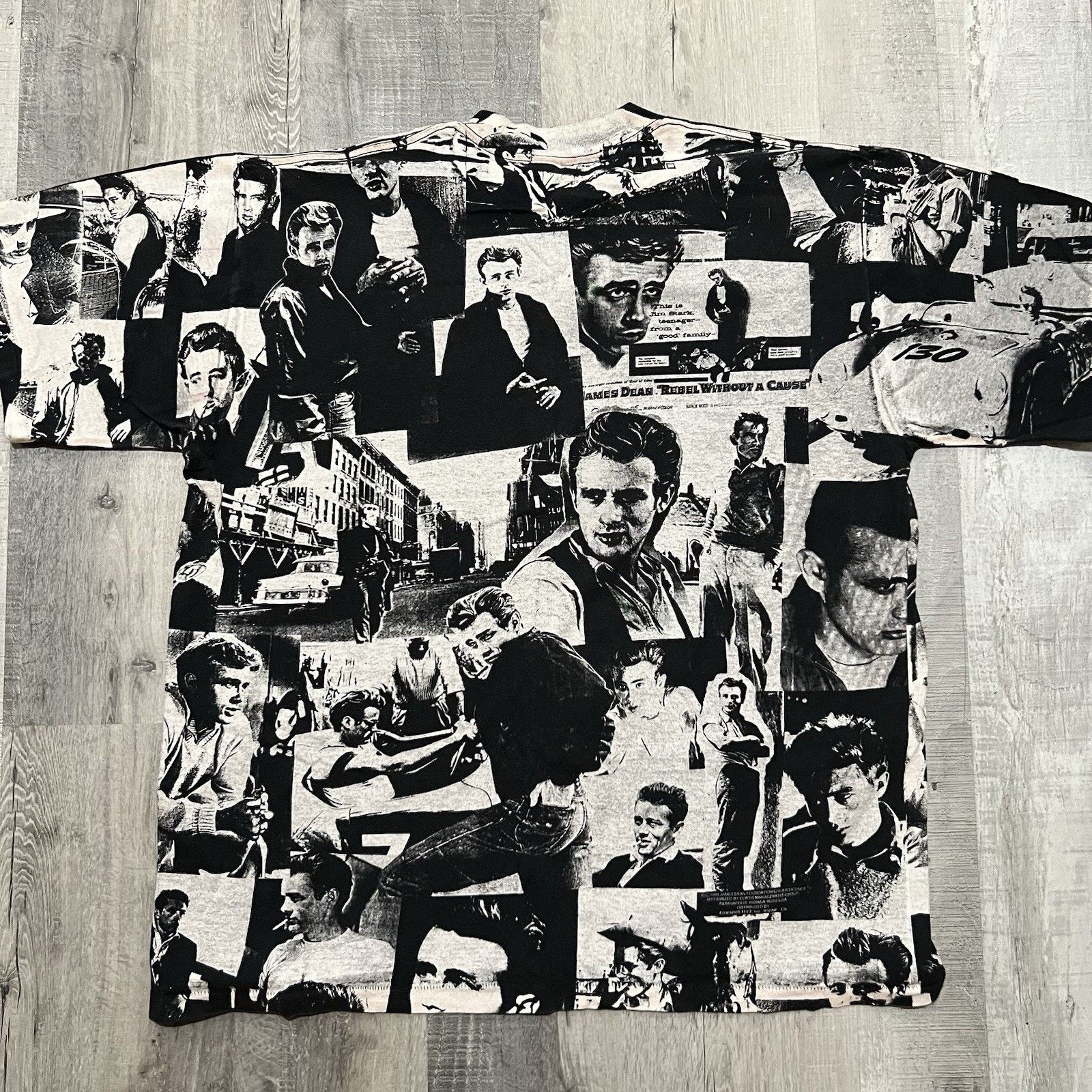 All Sport VTG 90s James Dean Tee Acid Wash All Over Print T Shirt RARE Size US XXL / EU 58 / 5 - 2 Thumbnail