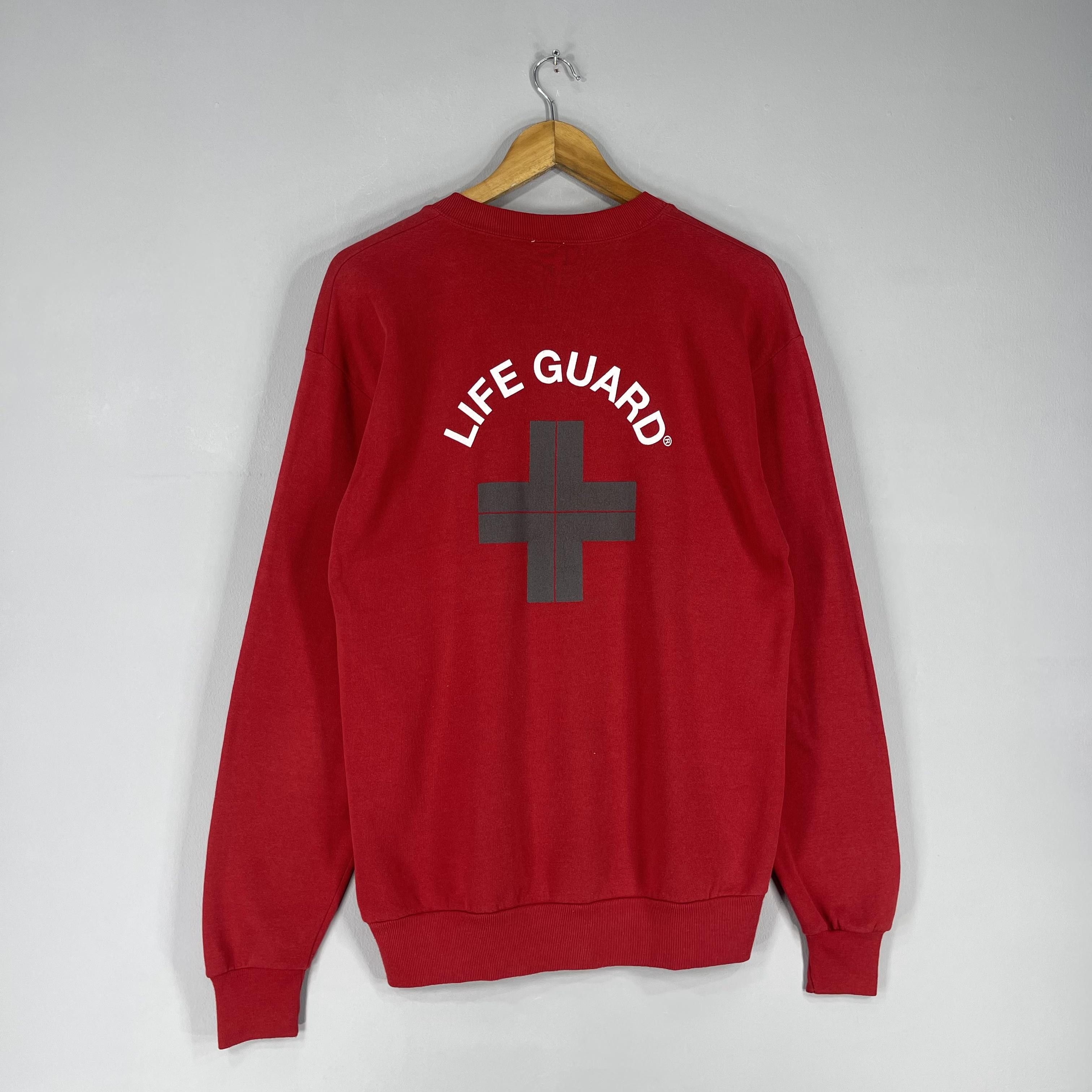 Vintage Vintage LIFE GUARD Official Licensed Spellout Sweatshirt Size US M / EU 48-50 / 2 - 2 Thumbnail