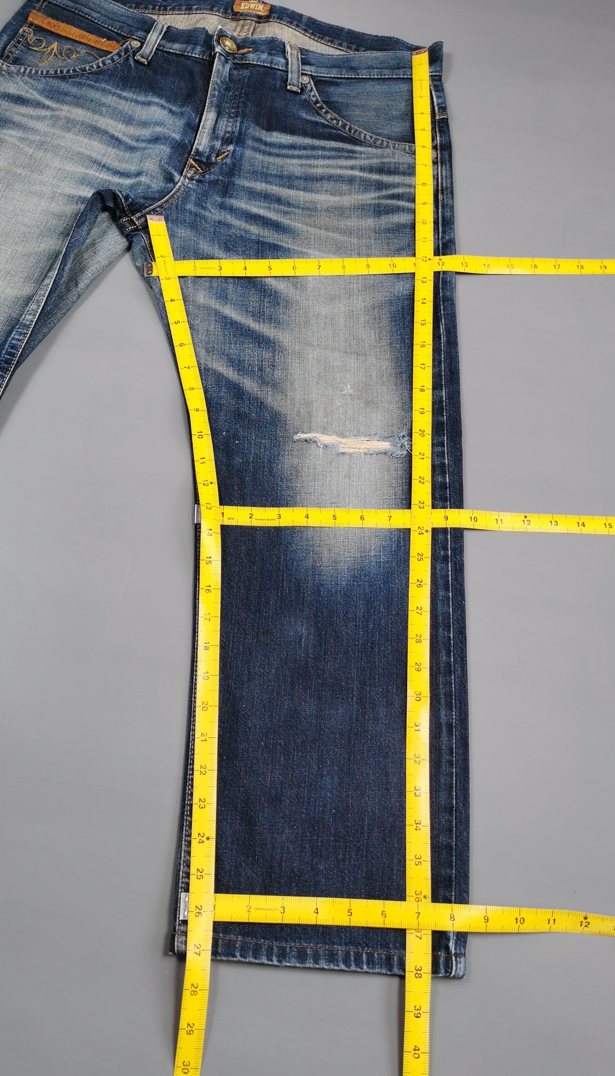 Edwin Vintage Edwin Japanese Distressed Denim Size US 38 / EU 54 - 8 Thumbnail