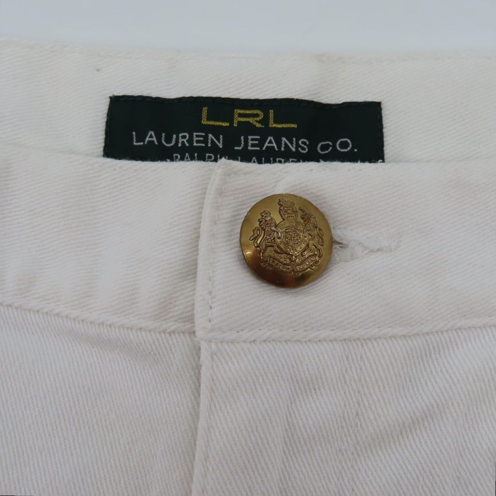 Ralph Lauren Ralph Lauren Womens Jeans LRL Lauren Jeans Co Straight Leg 6 White Denim Pockets Zip Button Size 28" / US 6 / IT 42 - 4 Thumbnail