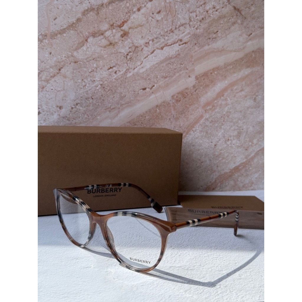 Burberry NEW Burberry BE2325 Brown Aiden Check Eyeglasses Frames Size ONE SIZE - 4 Thumbnail