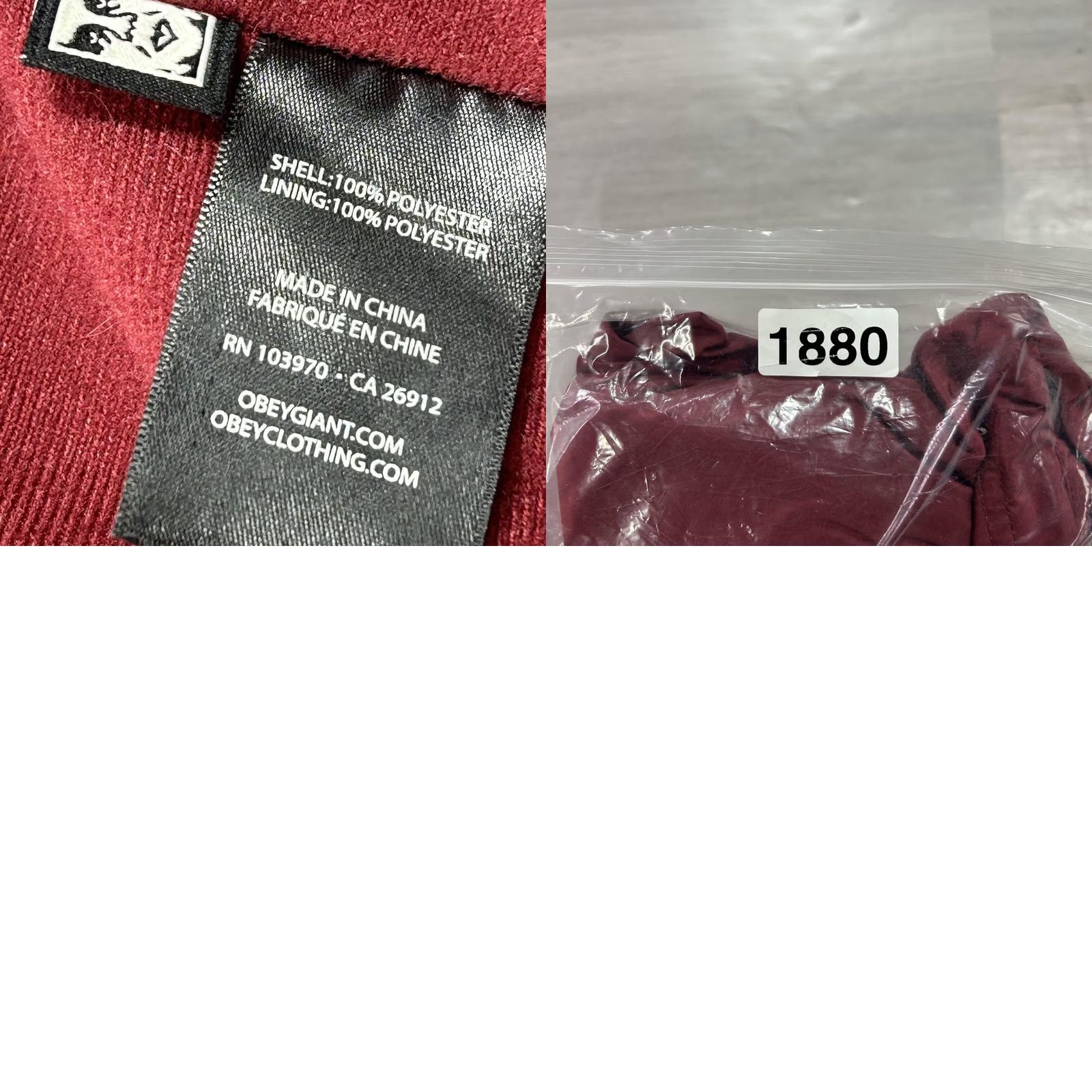 Obey Obey Jacket Mens Medium Red Lined Snap Front Windbreaker Coach Logo Streetwear Size US M / EU 48-50 / 2 - 9 Thumbnail
