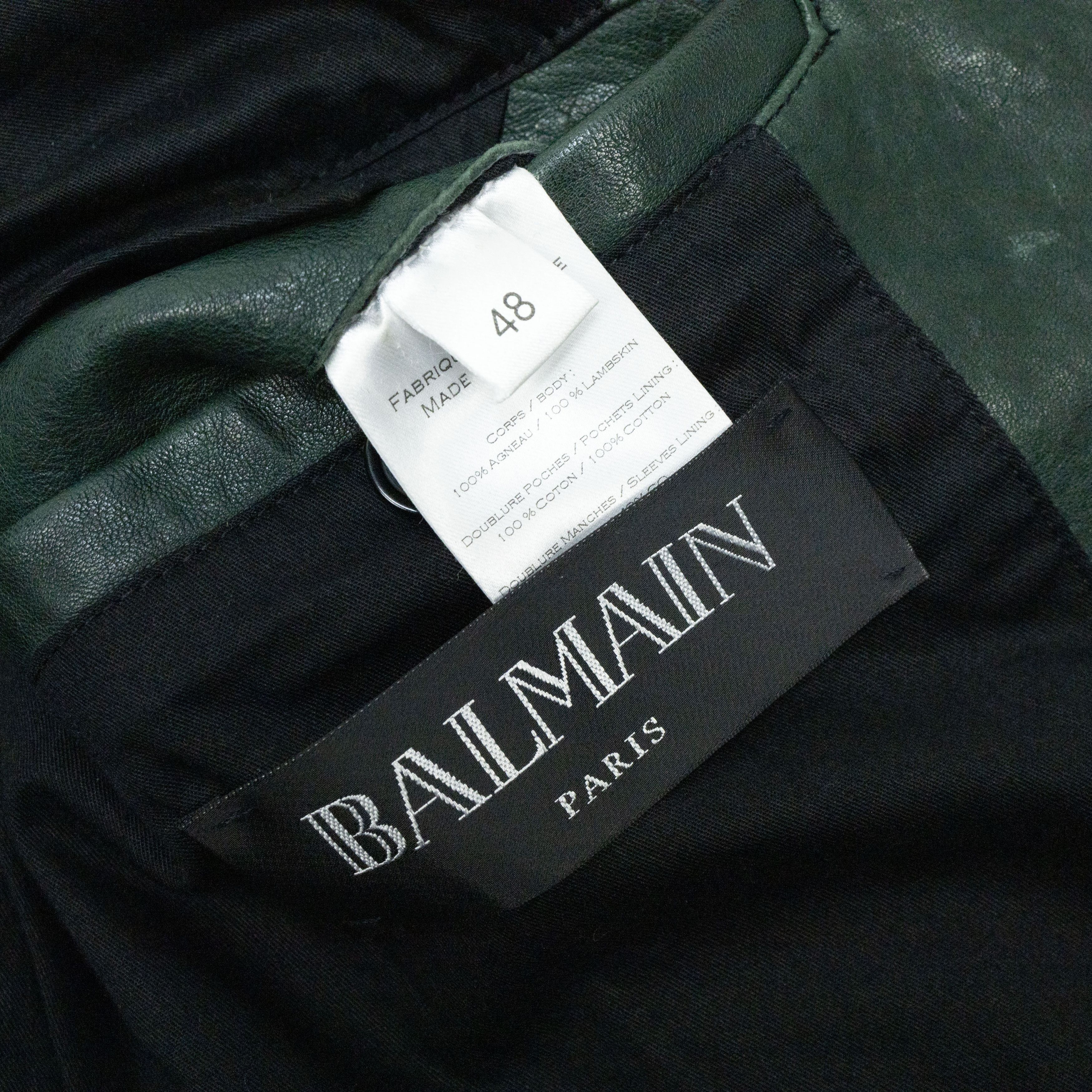 Balmain Balmain S/S 2013 Leather Biker Jacket Size US M / EU 48-50 / 2 - 6 Thumbnail