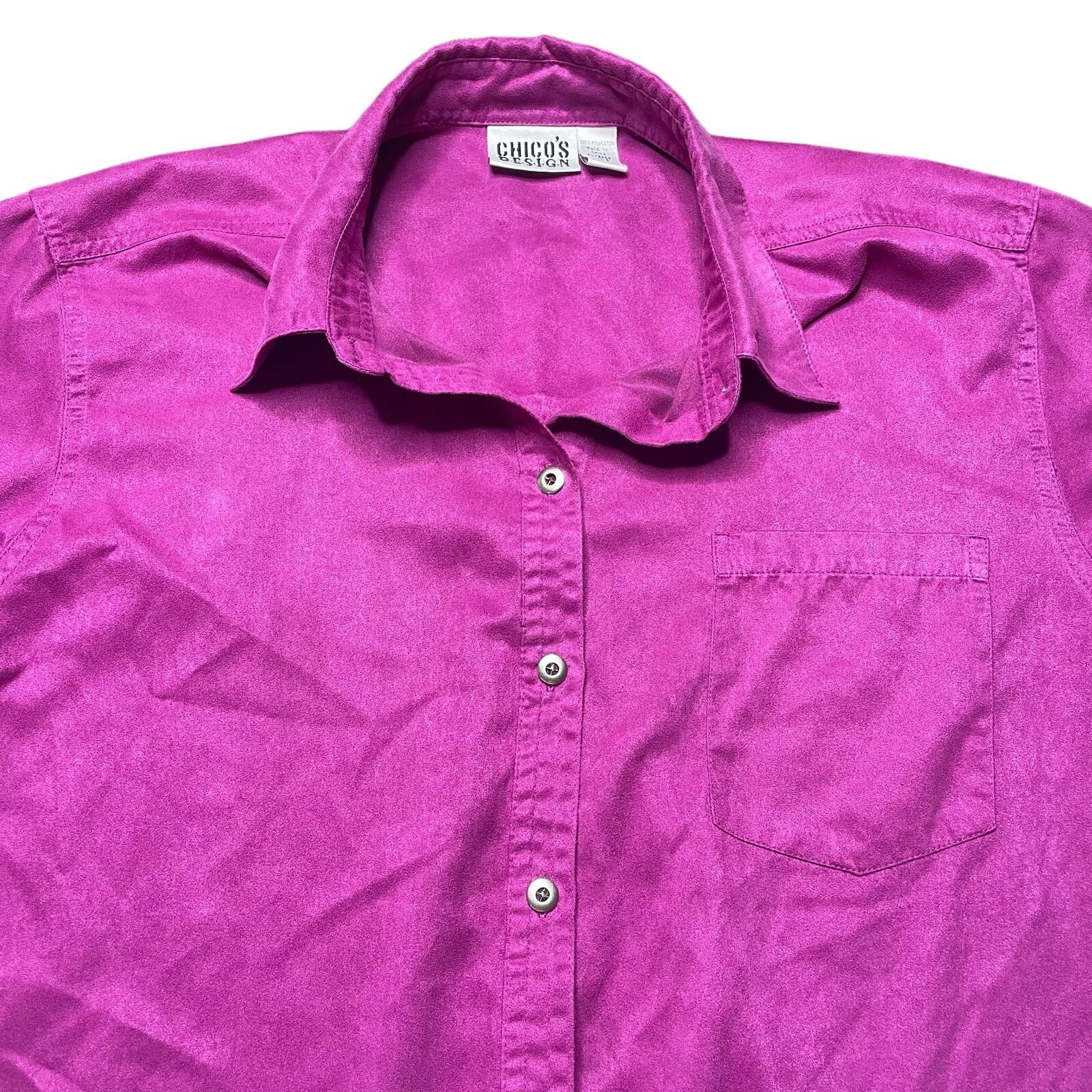 Chicos Chico’s Design Faux Suede Shirt Size XL / US 12-14 / IT 48-50 - 8 Thumbnail