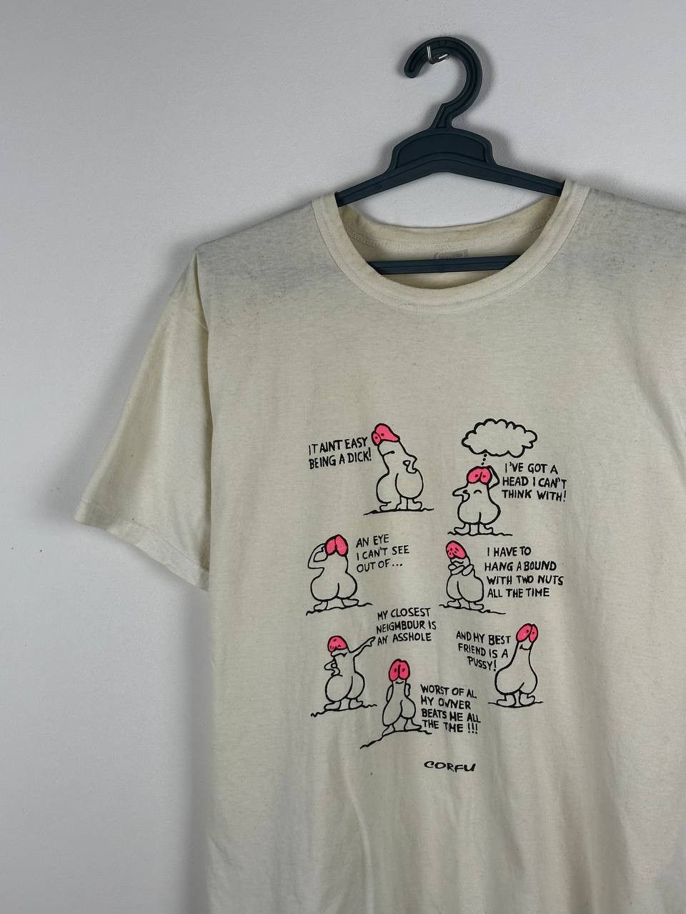 Vintage Vintage Y2K Humour Dick Problems Corfu Sex T Shirt Size US XL / EU 56 / 4 - 1 Thumbnail