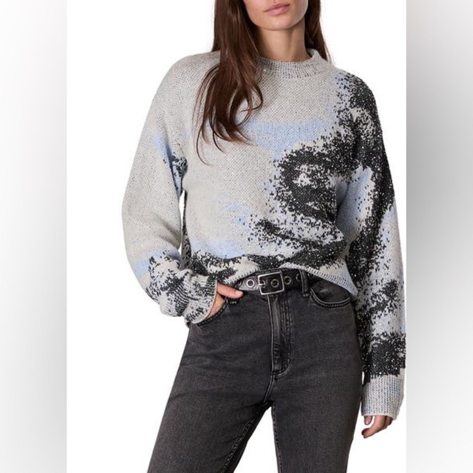 Rag & Bone NWT Rag & Bone Estelle Sequin Sweater size Large Size L / US 10 / IT 46 - 1 Thumbnail