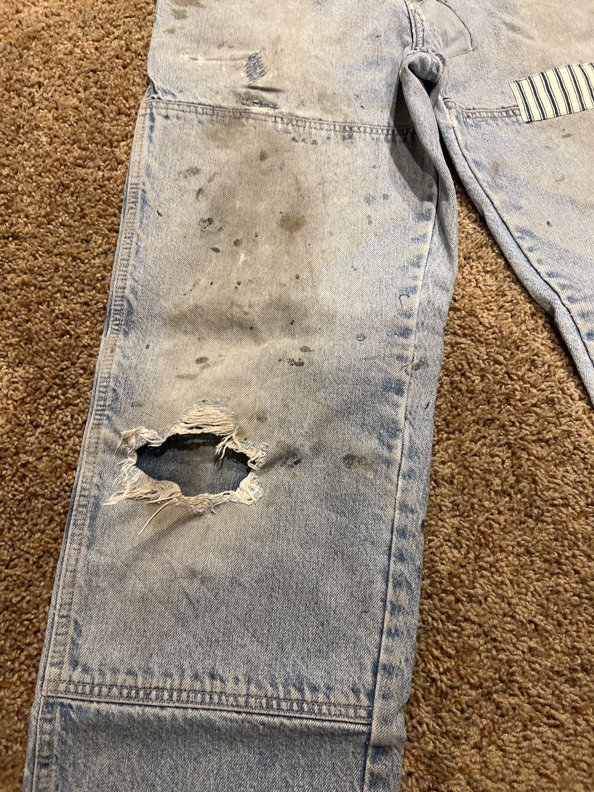 Vintage Vintage Dickies Crazy Distressed Repaired Carpenter Jeans Size US 34 / EU 50 - 4 Thumbnail