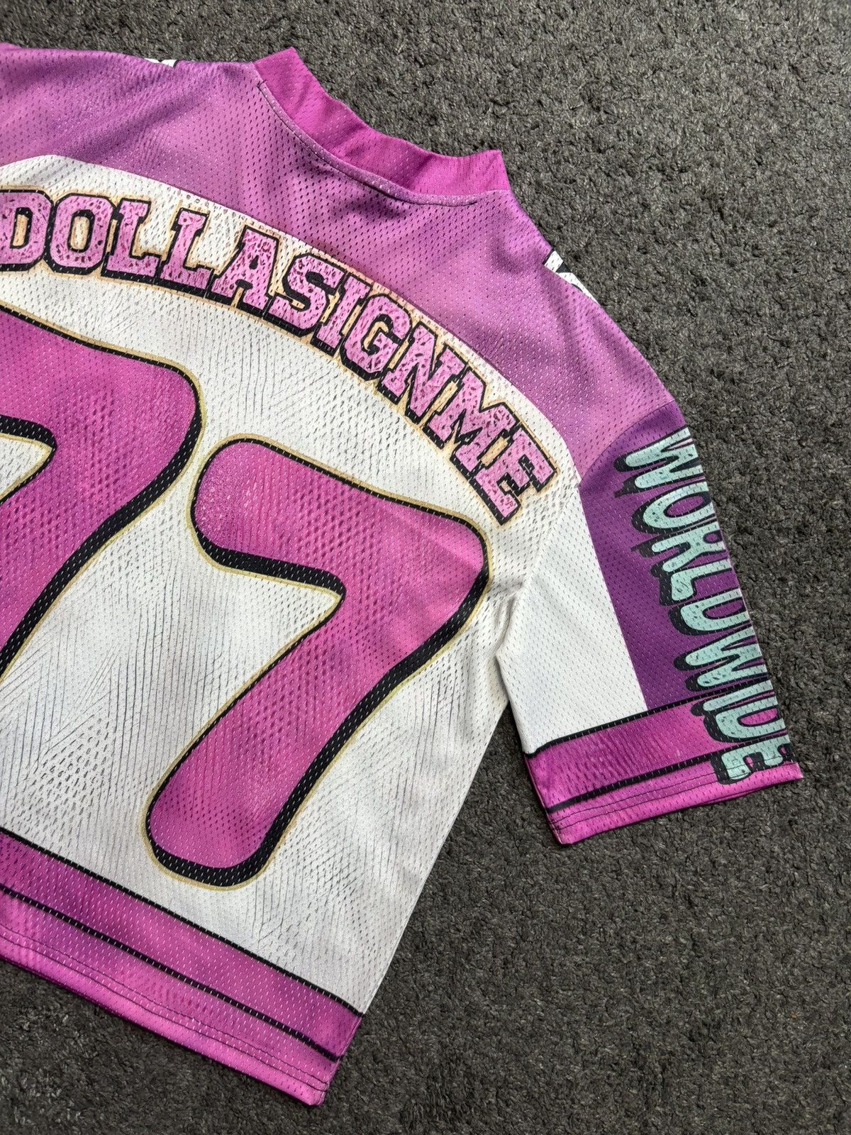 Japanese Brand Vintage dollasignme pills pink white football jersey Size US L / EU 52-54 / 3 - 14 Thumbnail