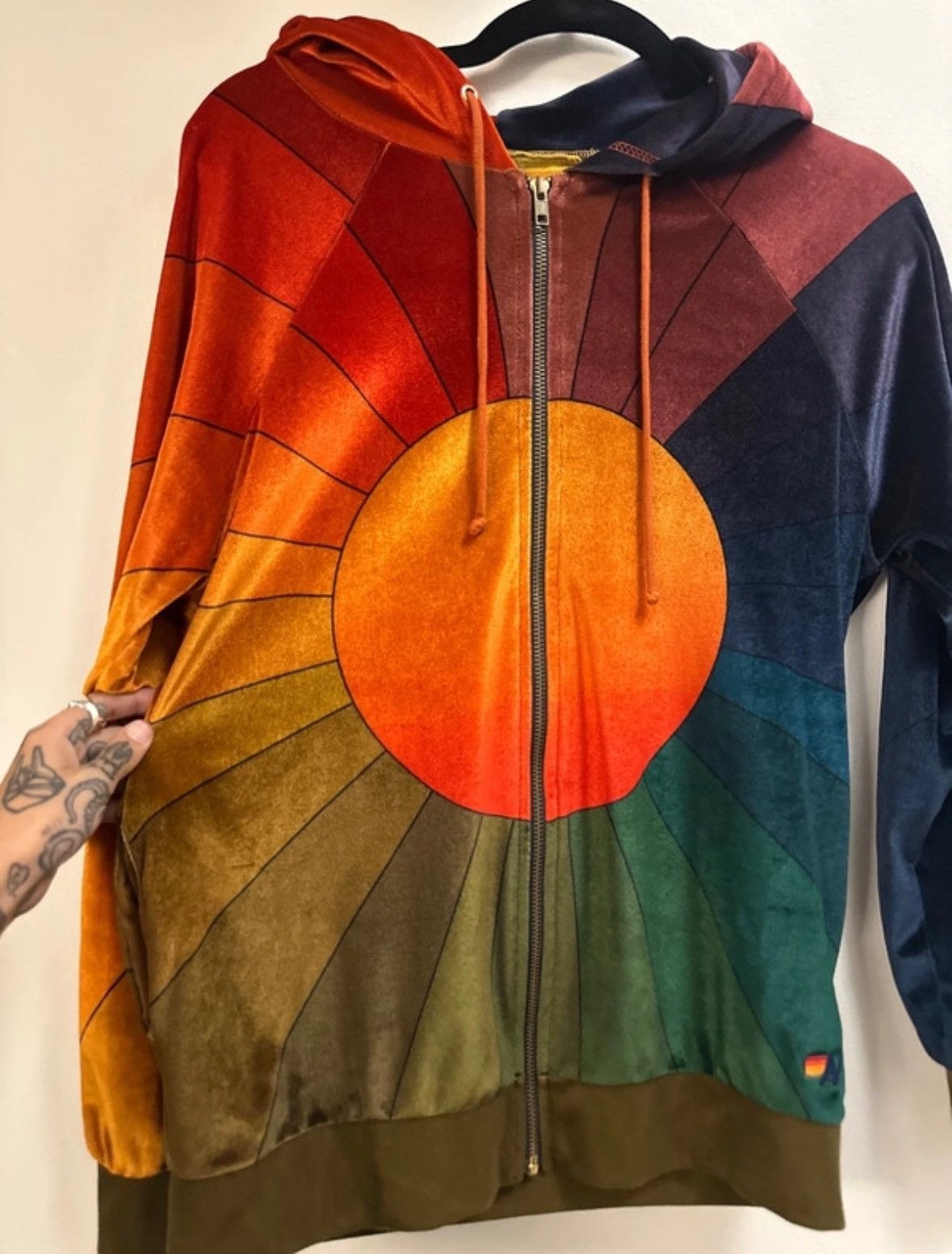 Aviator Nation Multicoloured sun burst print zip up Size M / US 6-8 / IT 42-44 - 2 Thumbnail