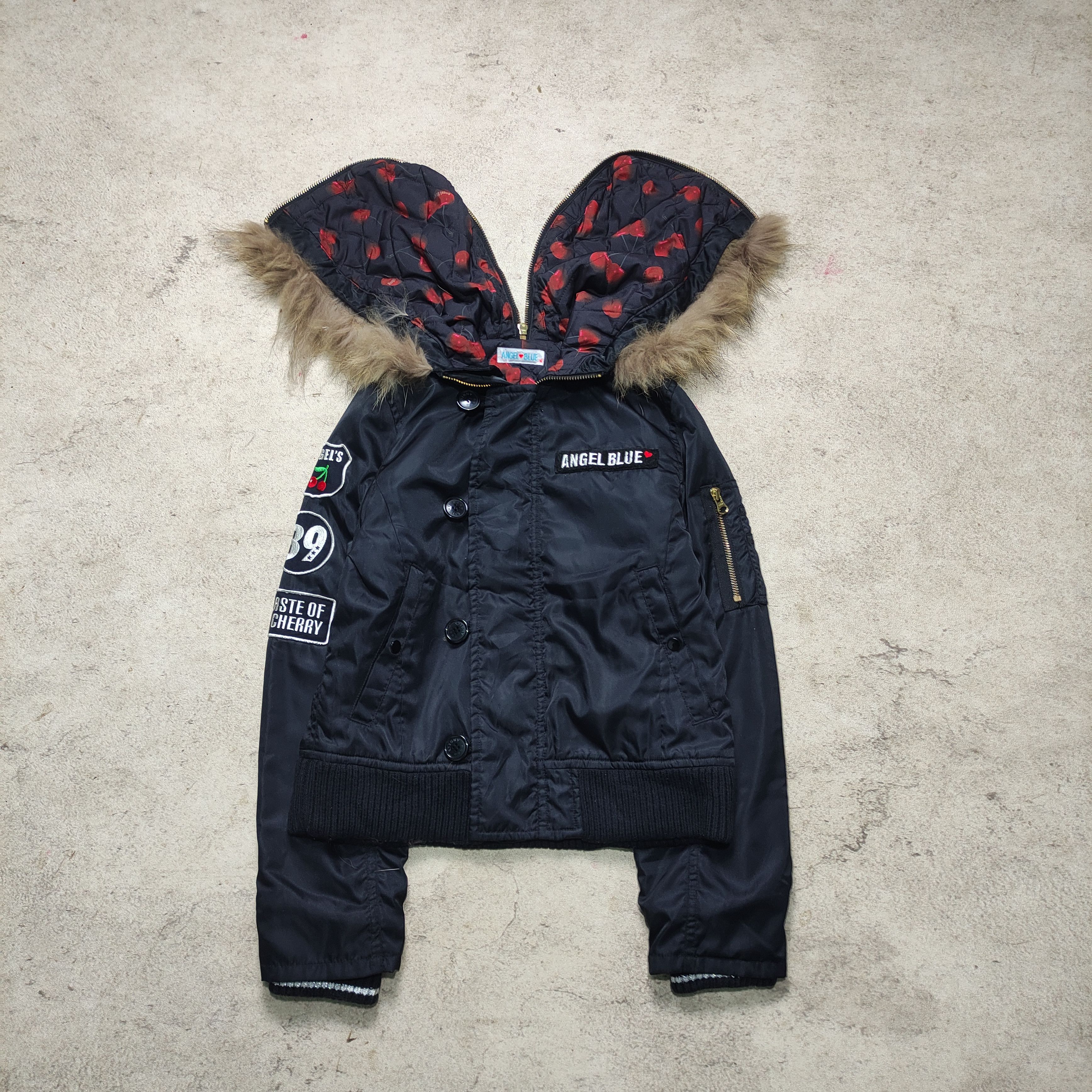 Le Grande Bleu (L.G.B.) Angel Blue Military Fur Jacket - 2000s Size US M / EU 48-50 / 2 - 3 Thumbnail
