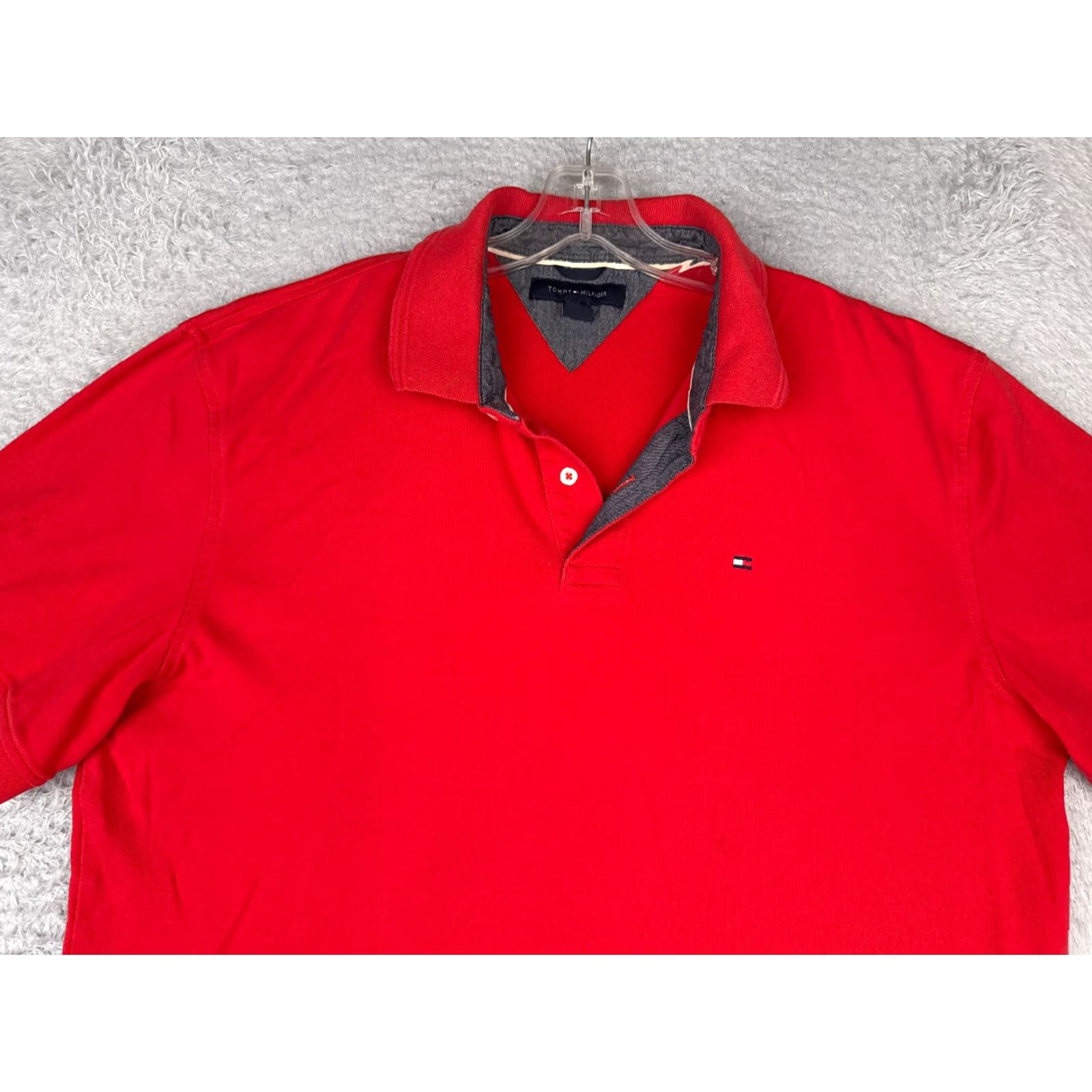 Tommy Hilfiger Tommy Hilfiger Polo Shirt Mens Adult Large Red 100% Cotton Short Sleeve Jersey Logo Modern Sports American Slim Vintage: No Size US L / EU 52-54 / 3 - 4 Thumbnail