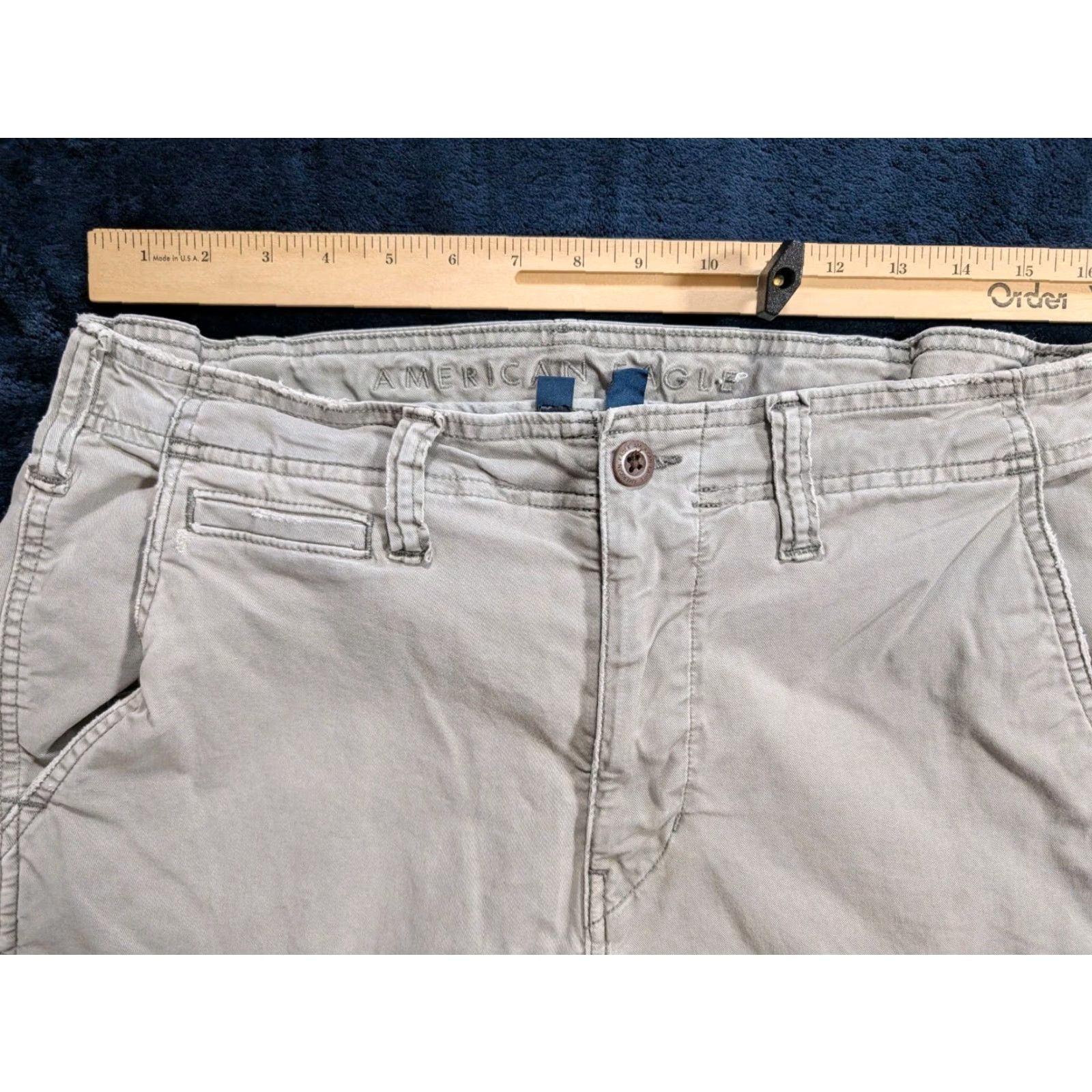 American Eagle Outfitters American Eagle Outfitters Cargo Pants Men 34x30 Gray Canvas Flex Lived In Straight 34in Inseam Regular Fit Vintage No Size US 34 / EU 50 - 2 Thumbnail