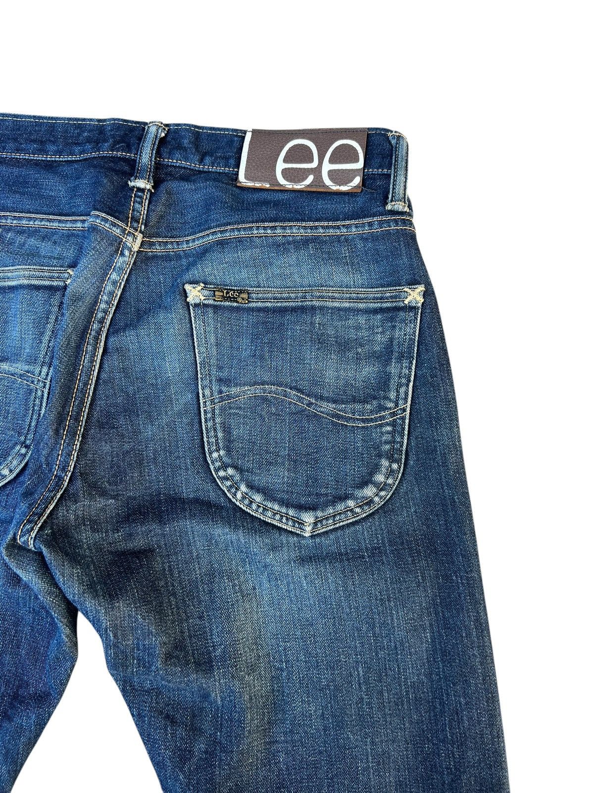 Lee Lee 101 Pure Indigo Dye Mud Denim Blue Line Selvedge Jeans Size US 29 - 19 Thumbnail