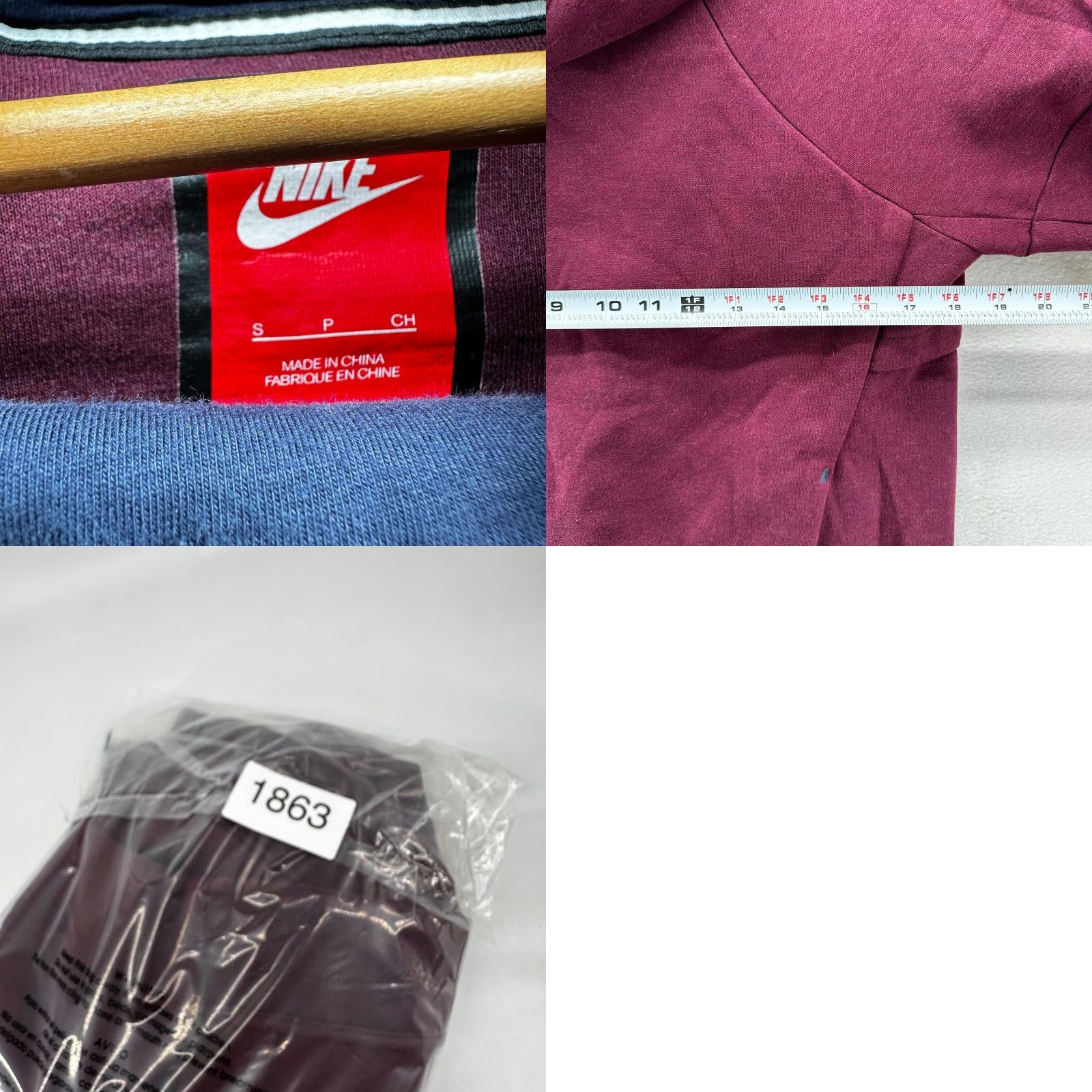 Nike Nike Pullover Hoodie Red Unisex Adults Small Funnel Neck Pockets Long Sleeve Shirt Mens Womens Size S / US 4 / IT 40 - 8 Thumbnail