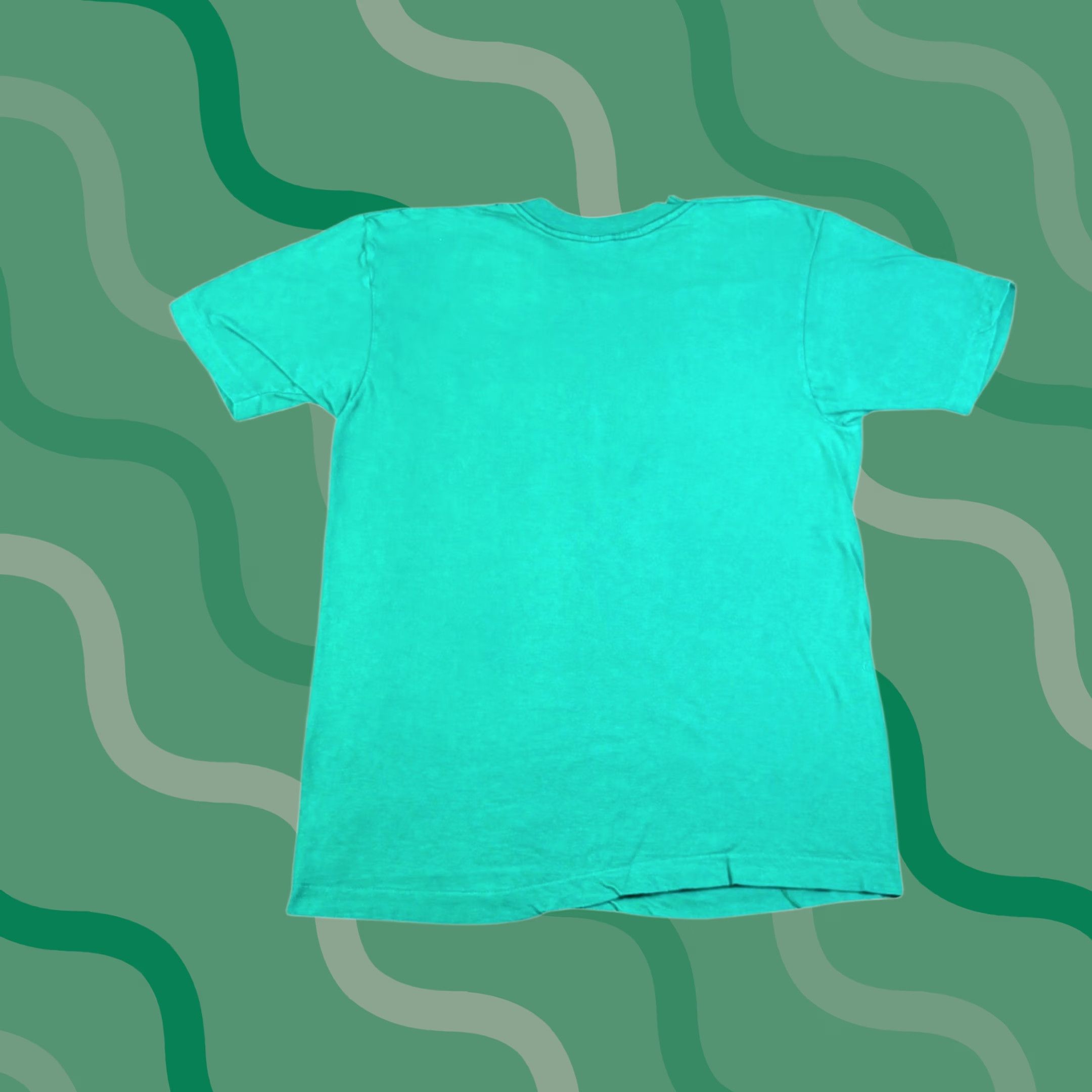 Fruit Of The Loom VINTAGE Fruit of the Loom T-Shirt Teal Green Pocket Tee Mens L 1990s Grunge Short Sleeve Size US L / EU 52-54 / 3 - 1 Thumbnail