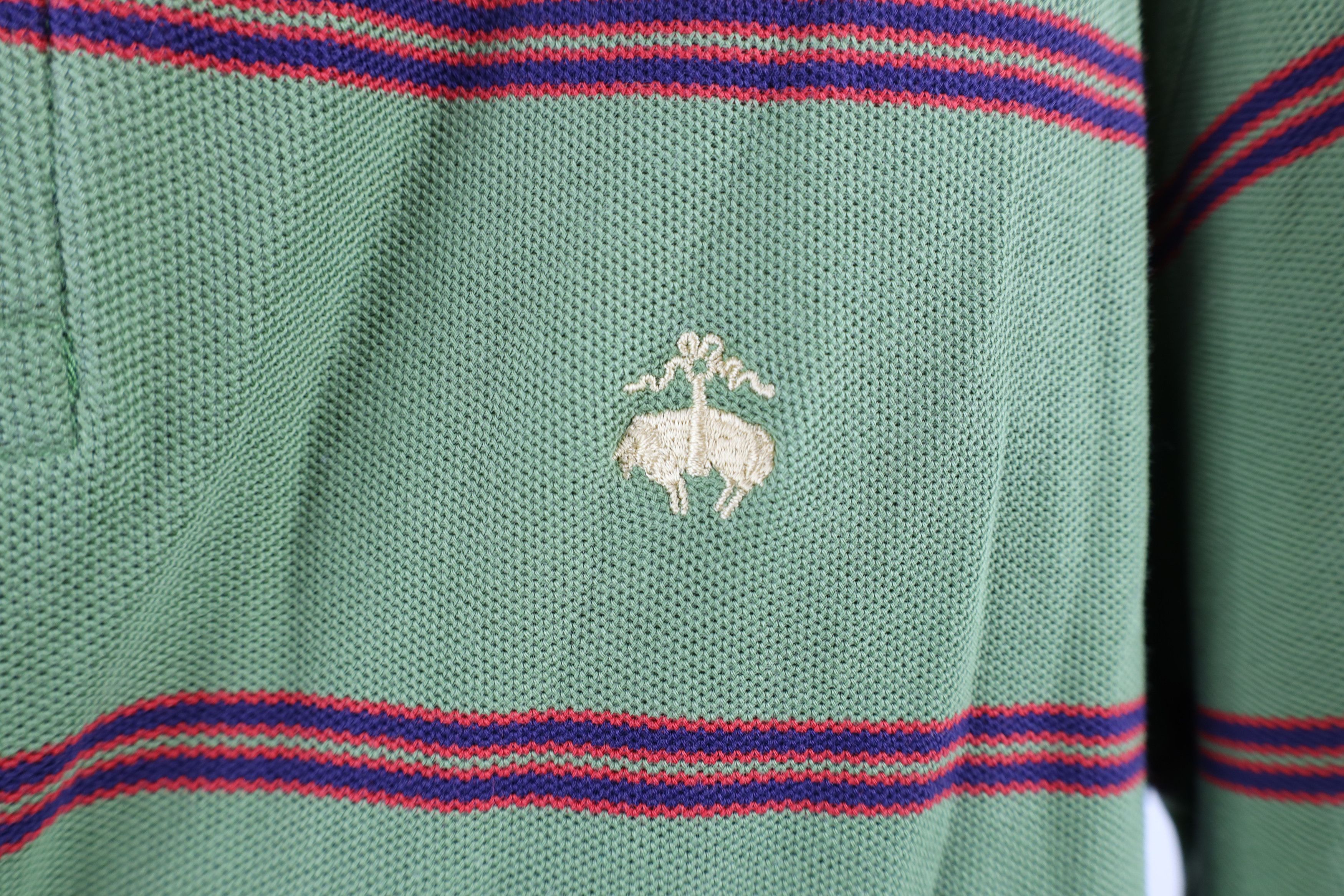 Brooks Brothers Vintage Brooks Brothers Striped Long Sleeve Rugby Polo Size US L / EU 52-54 / 3 - 4 Thumbnail