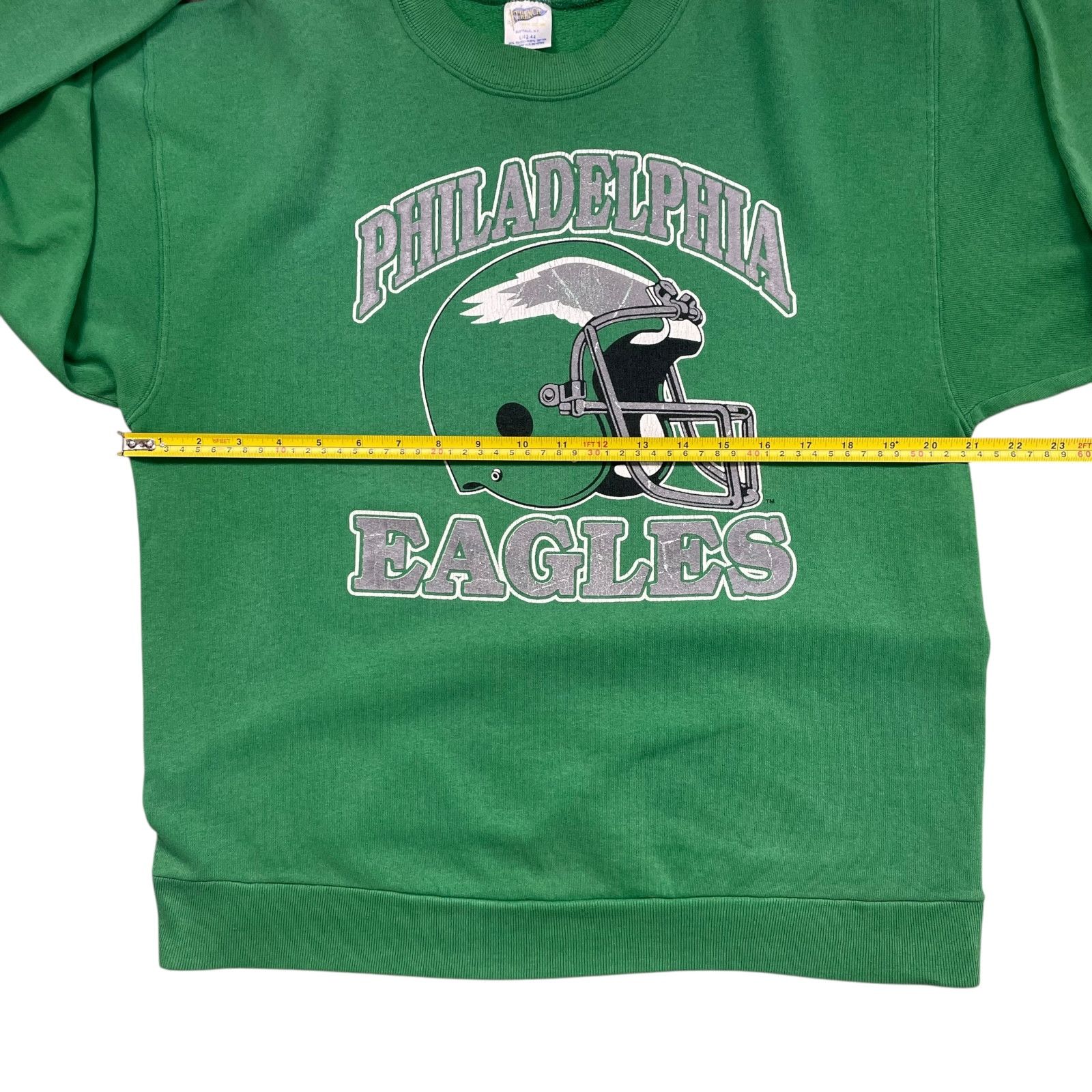 NFL VTG 90s PHILADELPHIA EAGLES TRENCH SWEATSHIRT KELLY GREEN Size US L / EU 52-54 / 3 - 8 Thumbnail