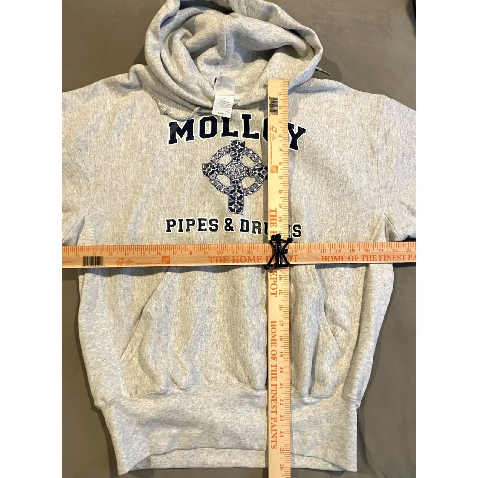 Lee VINTAGE Lee Molloy College Pipes and Drums Hoodie Sweatshirt Large L Gray Men Pullover Size US L / EU 52-54 / 3 - 6 Thumbnail