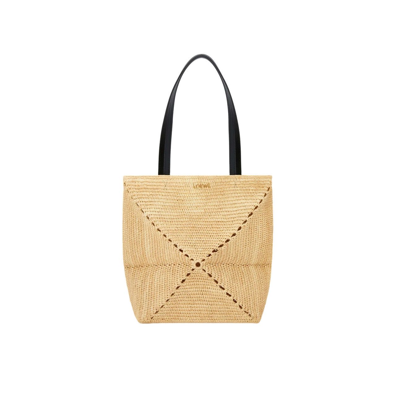 Loewe LOEWE Puzzle Medium Fold $1990 Natural Raffia Tote Bag New & Size ONE SIZE - 1 Thumbnail