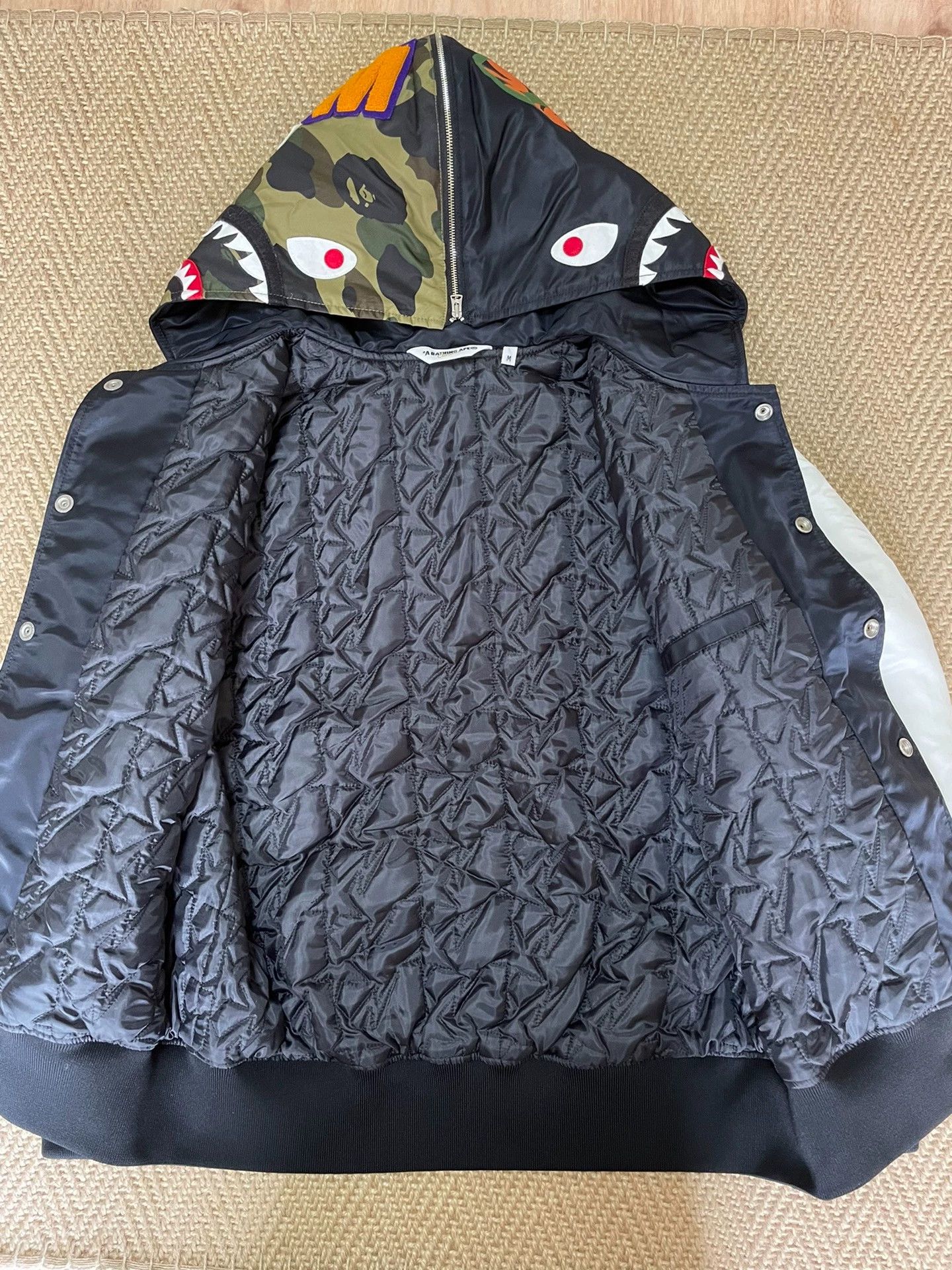 Bape BAPE Silk Color Blocked Cotton Shark Jacket M Size US M / EU 48-50 / 2 - 4 Thumbnail