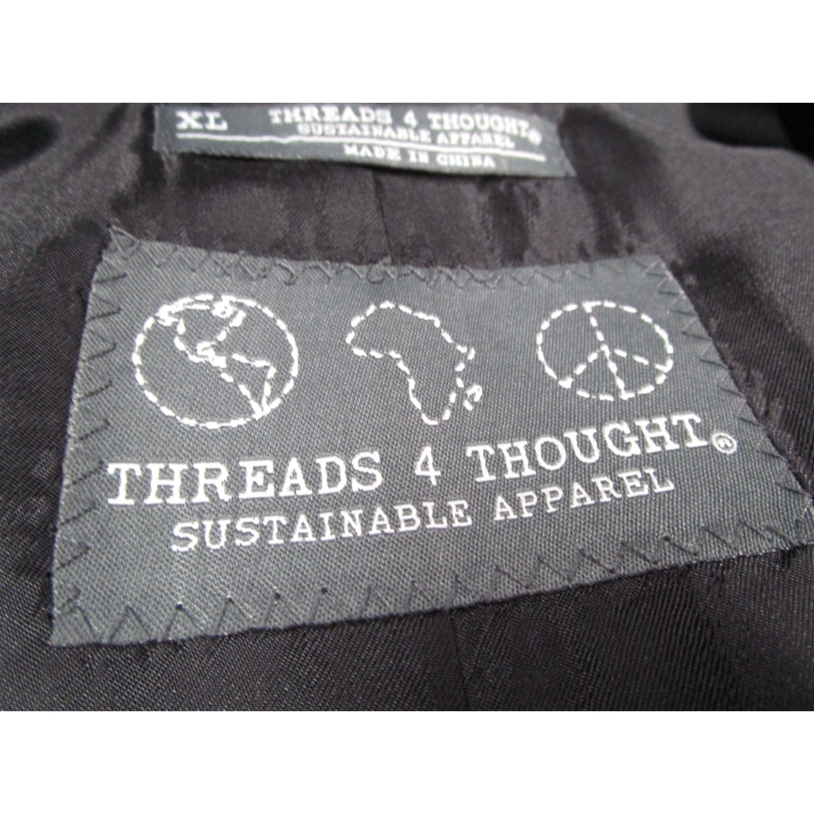 Threads 4 Thought Threads 4 Thought Vest Mens XL Gray Wool Blend Button Up Adjustable Waistcoat Size US XL / EU 56 / 4 - 2 Thumbnail