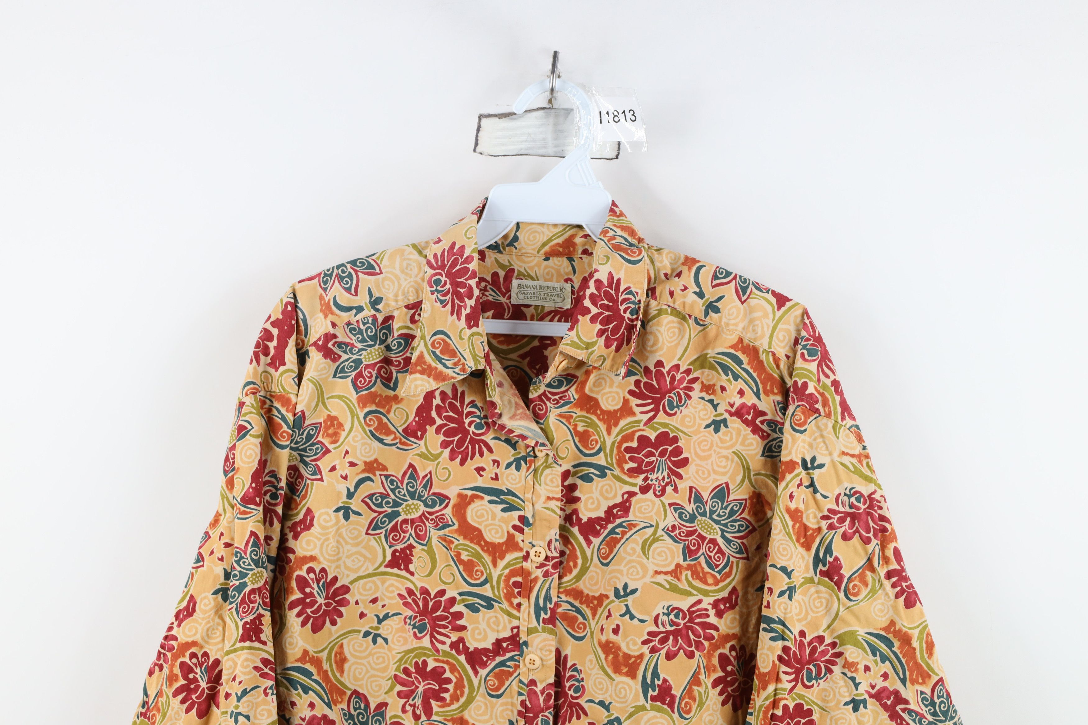 Banana Republic Vintage 90s Banana Republic Safari Collared Button Shirt Size XL / US 12-14 / IT 48-50 - 2 Thumbnail