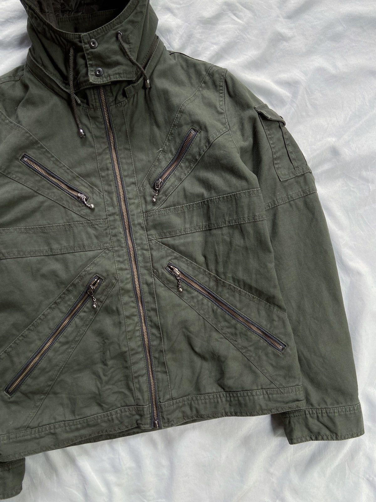 Japanese Brand HIDE AWAYS NICOLE ENGLAND FLAG DESIGN MULTI POCKET JACKET Size US M / EU 48-50 / 2 - 5 Thumbnail