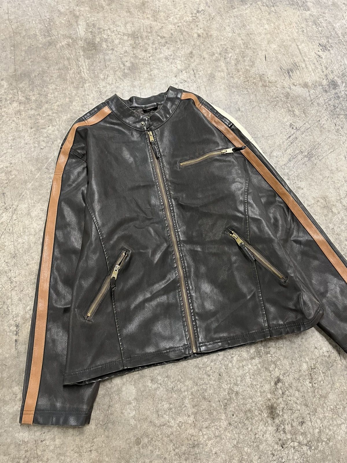 Vintage Leather moto jacket vintage streetwear hype rare biker Size US XL / EU 56 / 4 - 6 Thumbnail