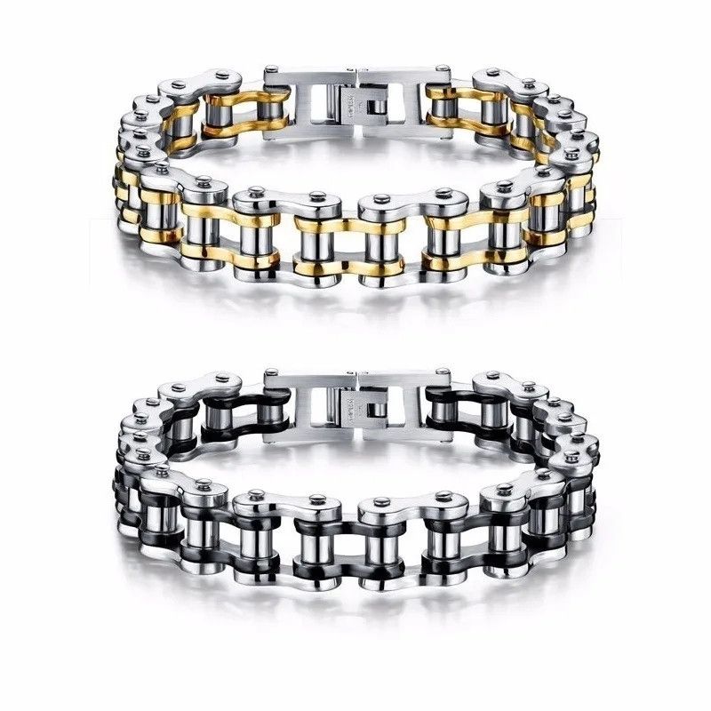 Vintage Steel Biker Chain Bracelet Size ONE SIZE - 1 Thumbnail