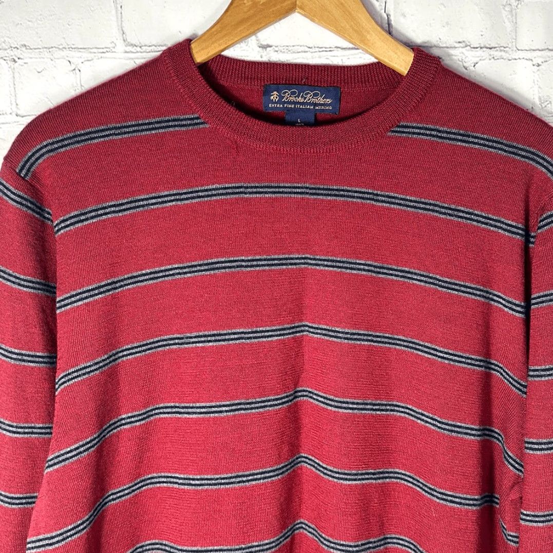 Brooks Brothers Brooks Brothers Sweater Mens Cardigan L Multicolor Striped Merino Wool Extra Fine Size US L / EU 52-54 / 3 - 2 Thumbnail