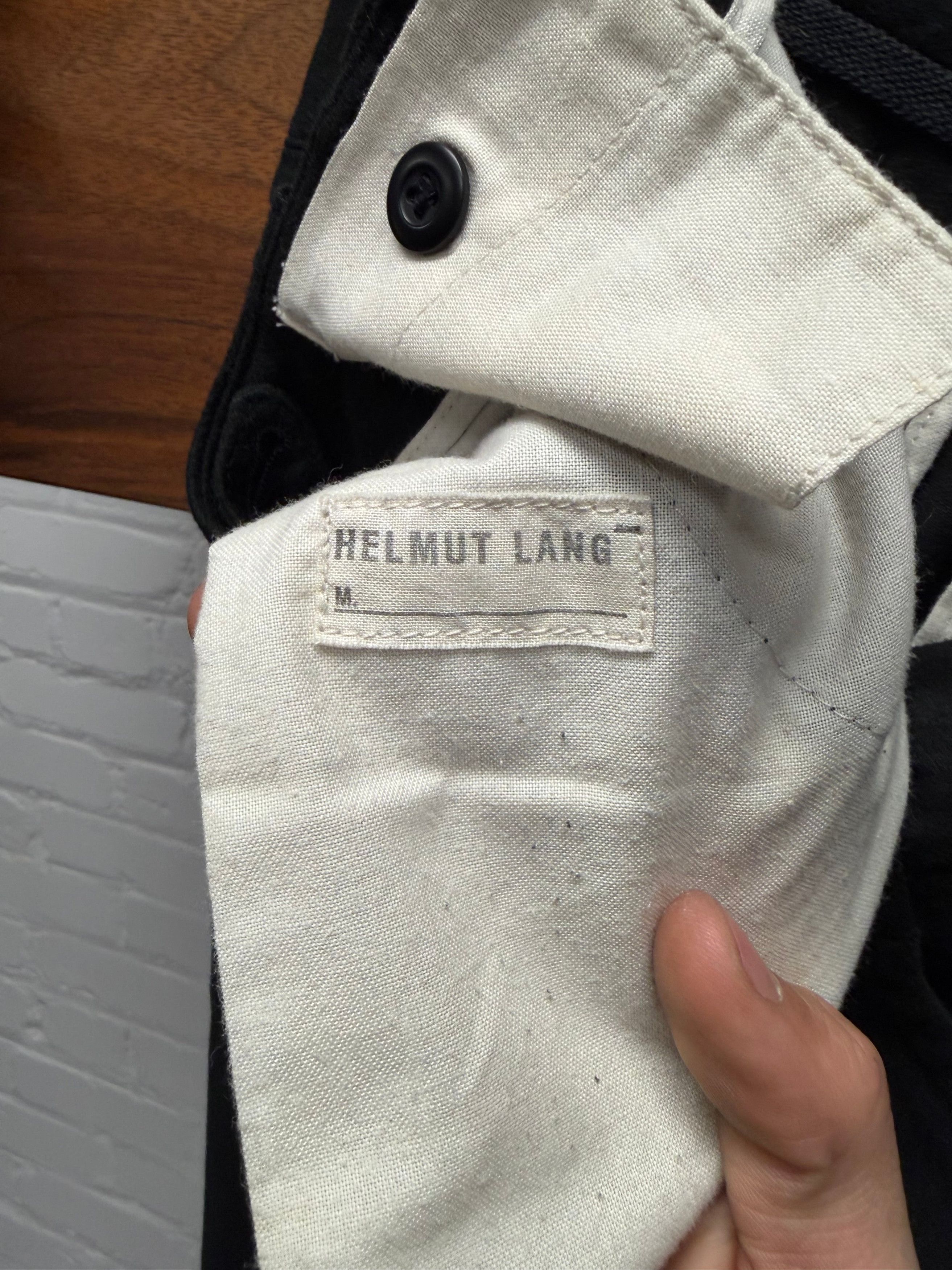 Helmut Lang Helmut Lang Black Wool ‘Biker’ Black Slim Cut Trousers Size US 30 / EU 46 - 3 Thumbnail