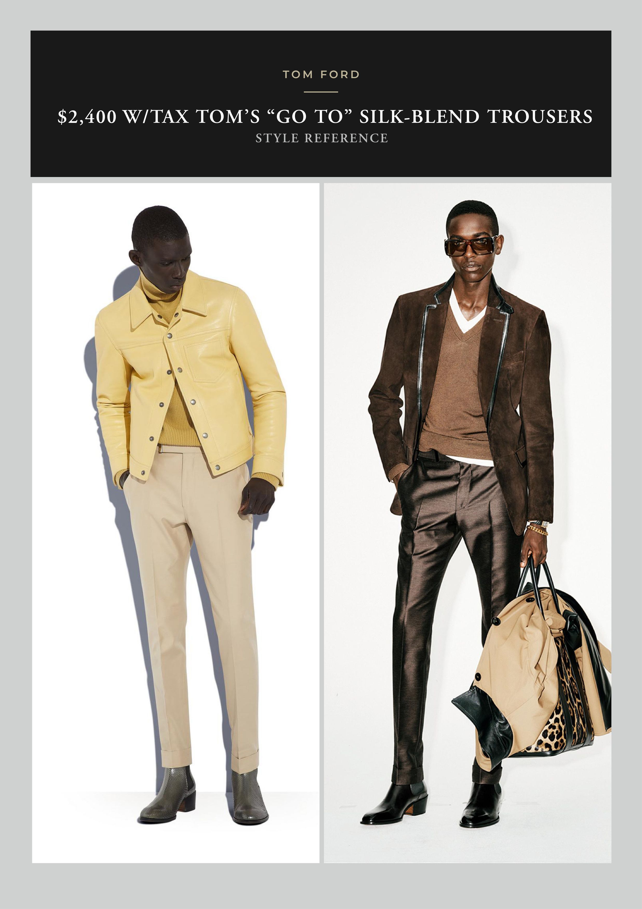 Tom Ford Best Dressed Rare $2,400 w/tax Metal Clip Silk Blend Pants Size US 34 / EU 50 - 19 Thumbnail
