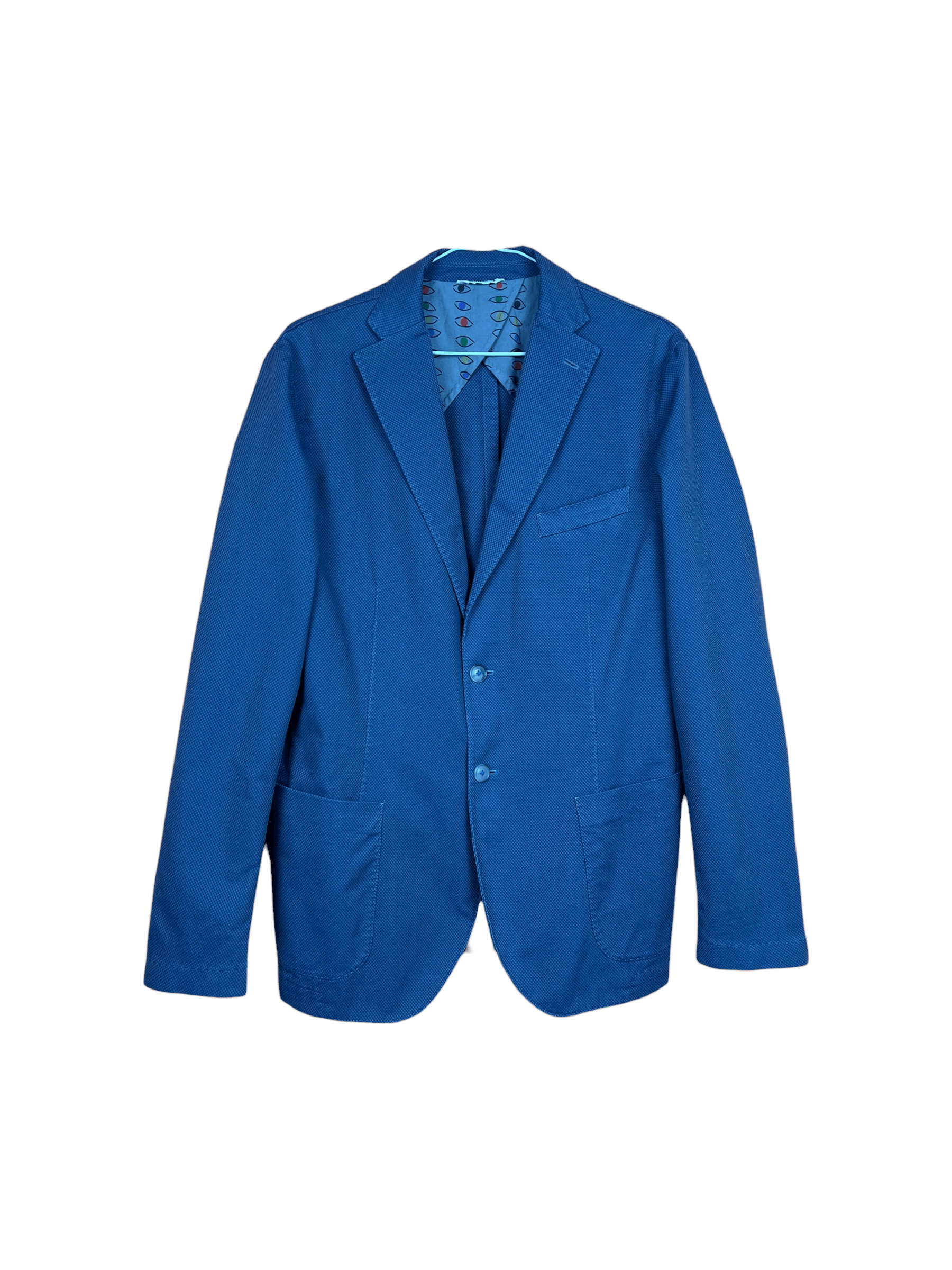 Manuel Ritz Manuel Ritz men's blue blazer cotton luxury Size 52R - 1 Thumbnail