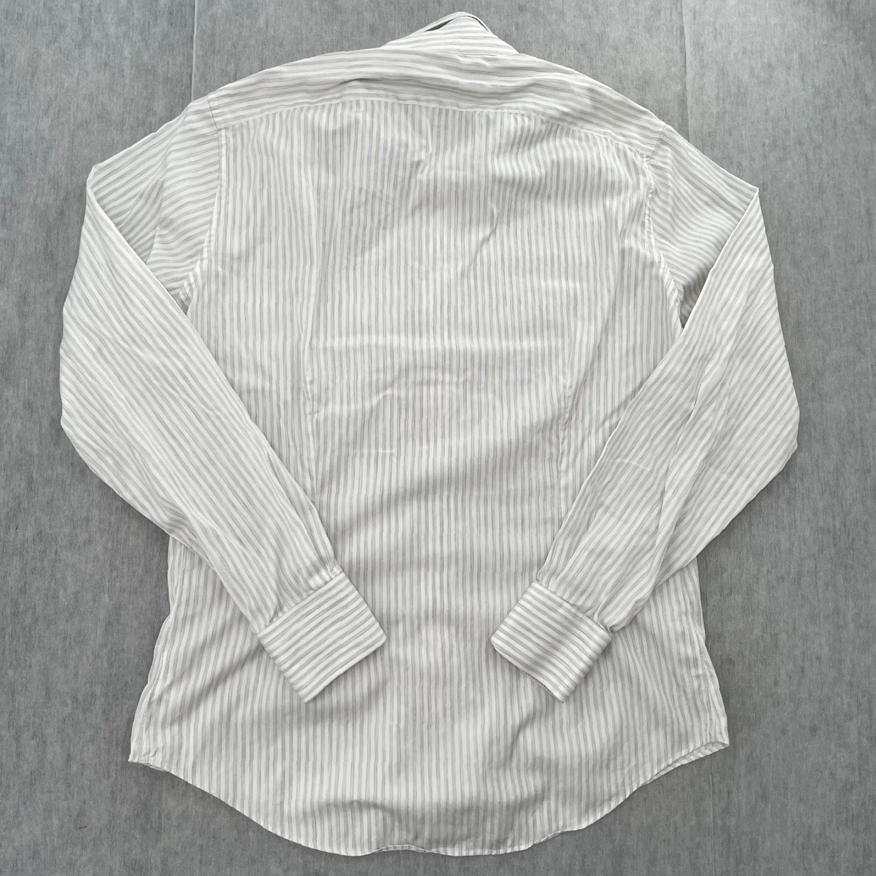 Suitsupply Vintage Suitsupply Shirt Men's Large White Gray Button-Up Long Sleeve Cotton Classic City 90s Size US L / EU 52-54 / 3 - 2 Thumbnail