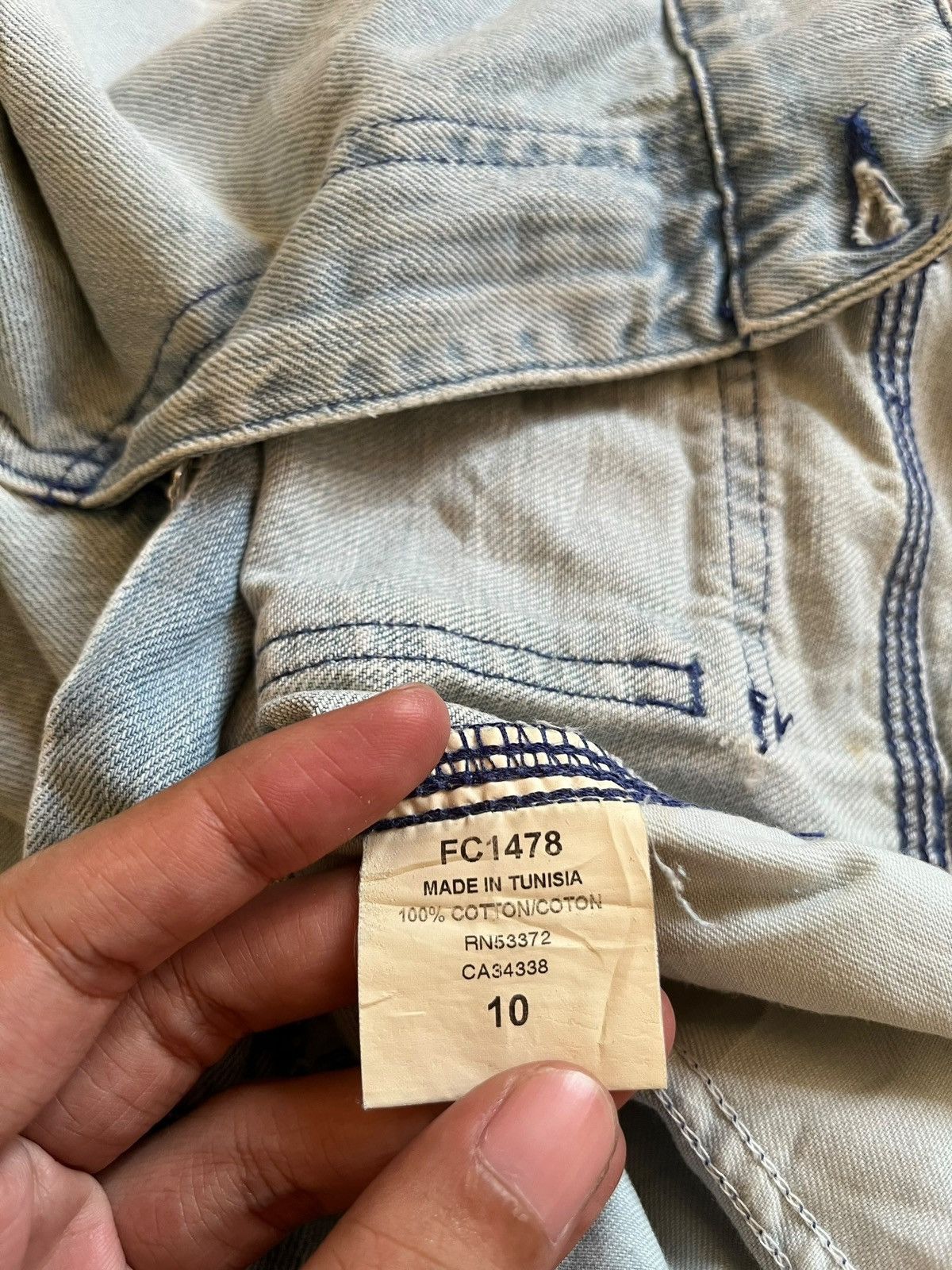 FCUK Vintage Fcuk Bootcut Light Wash Retro Style Flared Jeans Size 28" / US 6 / IT 42 - 9 Thumbnail