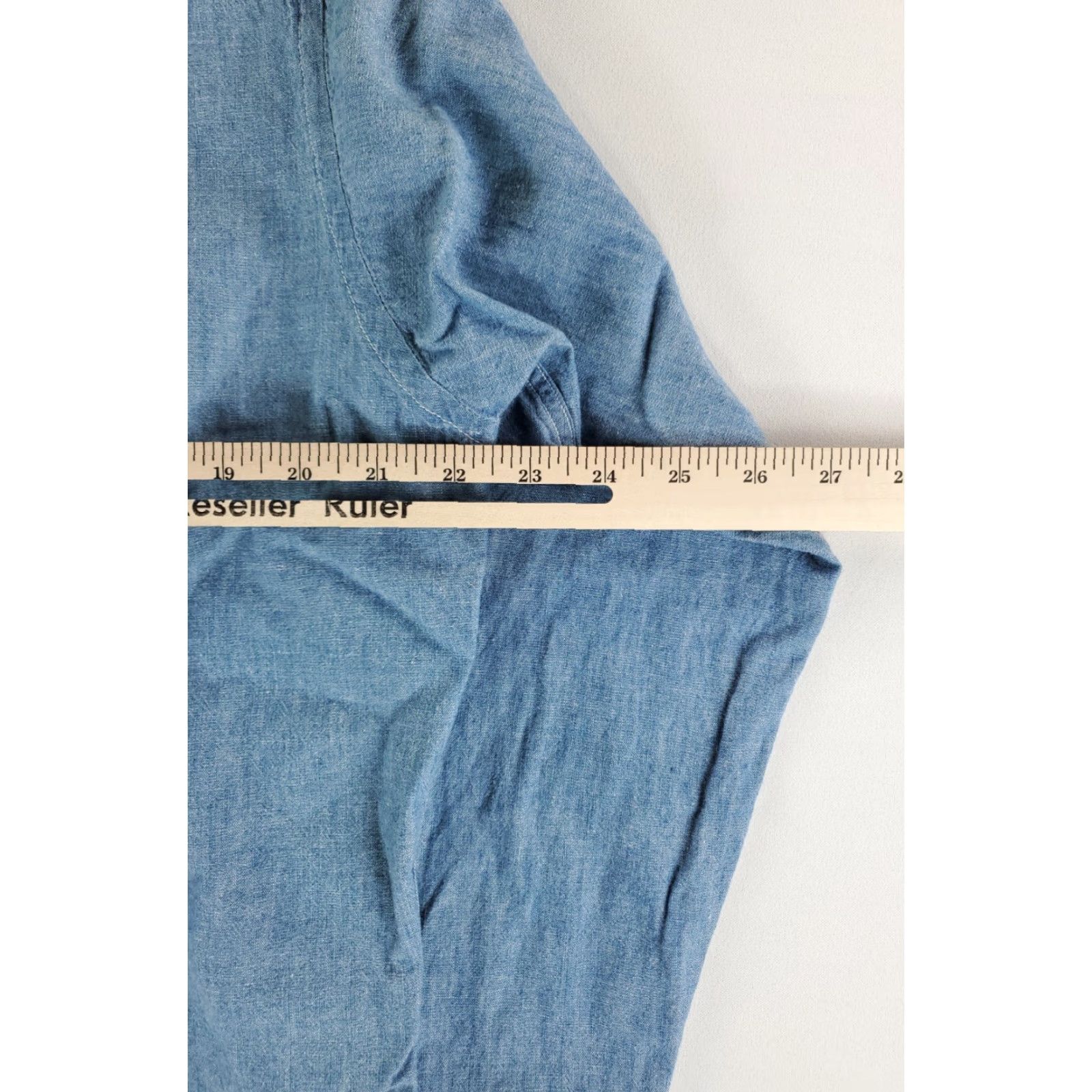Vintage VINTAGE Cross Roads Crossroads Chambray Button Up Shirt Long Sleeve Blue L Mens Size US L / EU 52-54 / 3 - 6 Thumbnail