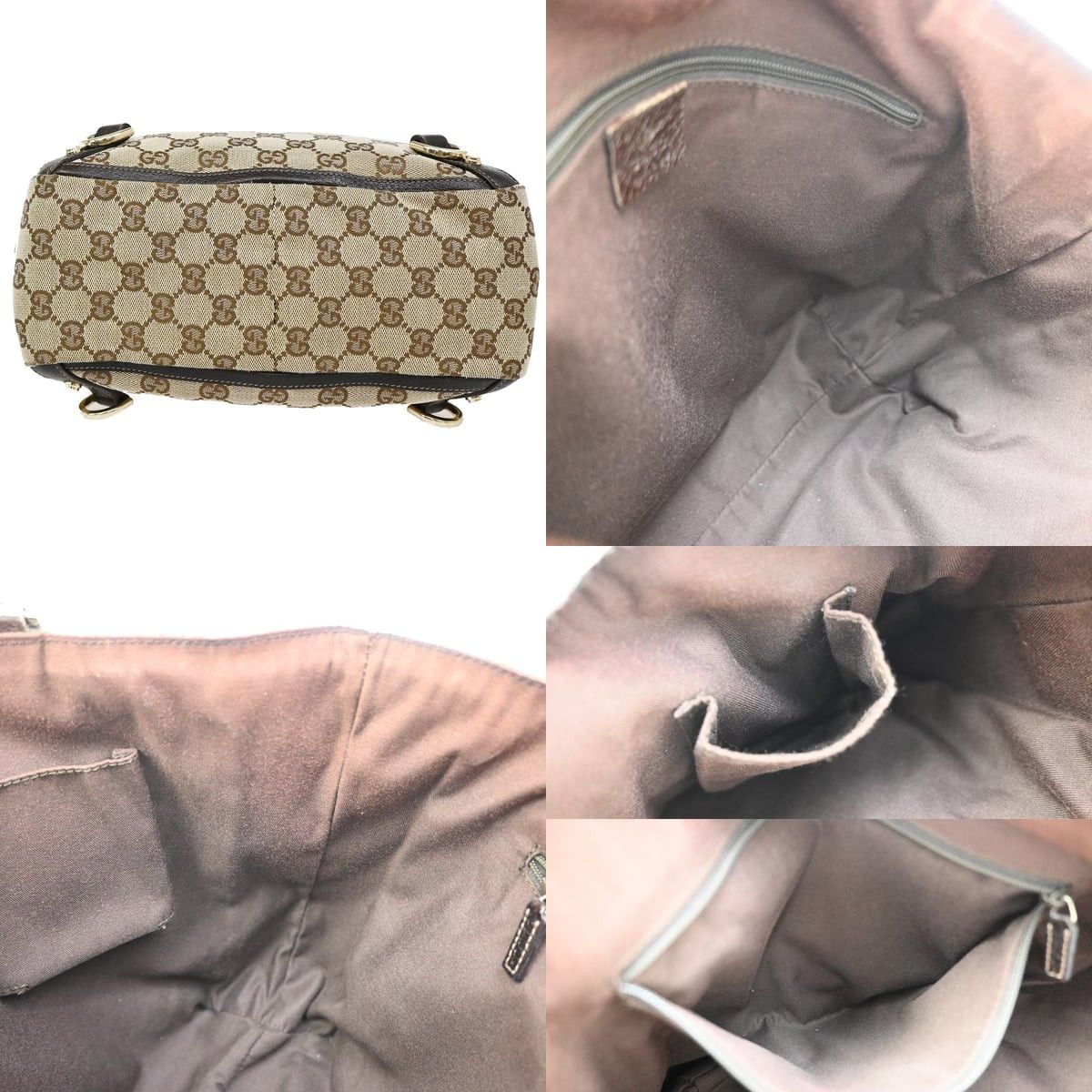 Gucci GG Canvas Abbey D-ring Tote Brown