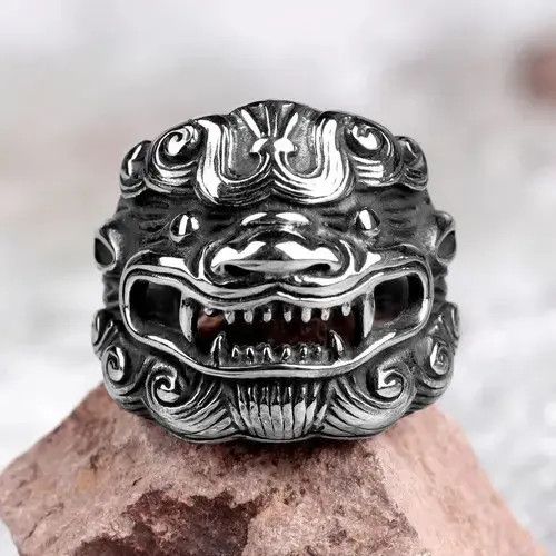 Jewelry God Beast Skull Ring Size ONE SIZE - 3 Thumbnail