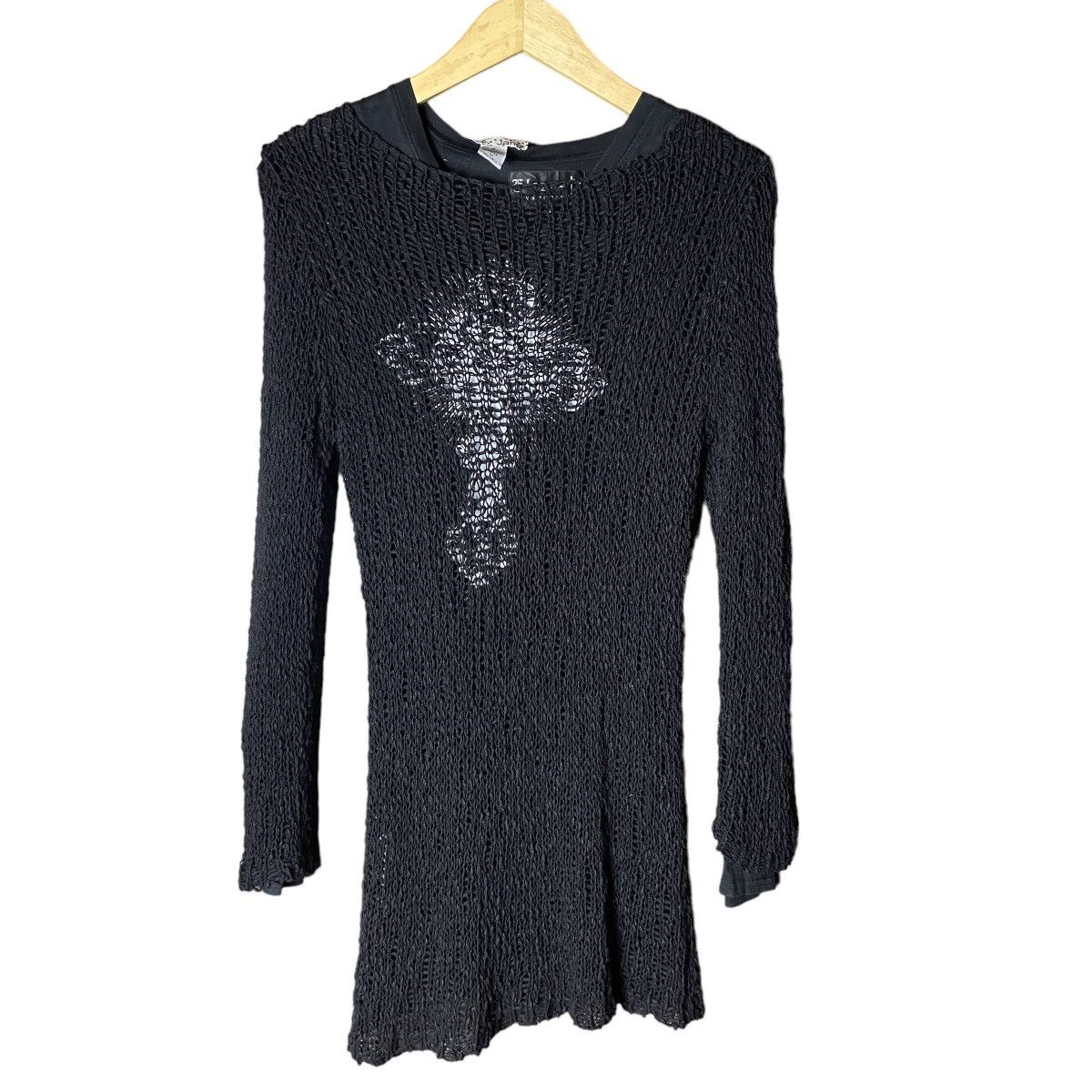 If Six Was Nine × Japanese Brand × Le Grande Bleu (L.G.B.) 2000's My Jane Fishnet Glittery Taupe Knitted Size US XS / EU 42 / 0 - 1 Thumbnail