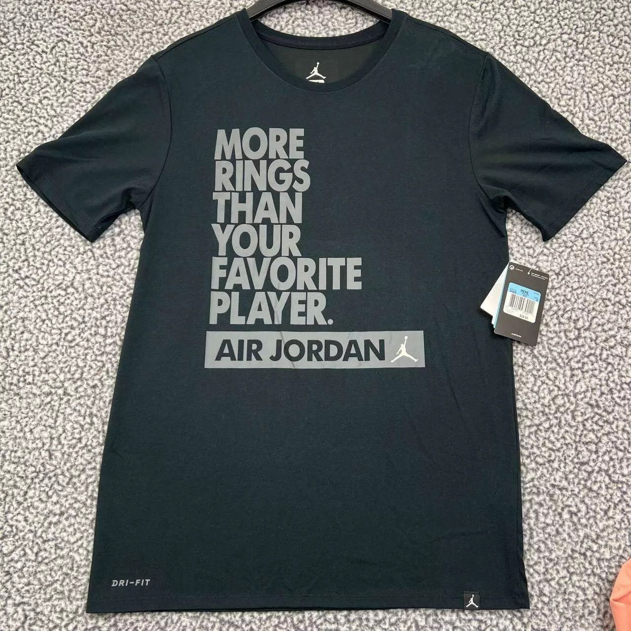 Jordan Brand Air Jordan Dri-Fit Shirt Men Black Short Sleeve Crew Neck M Size US M / EU 48-50 / 2 - 1 Thumbnail
